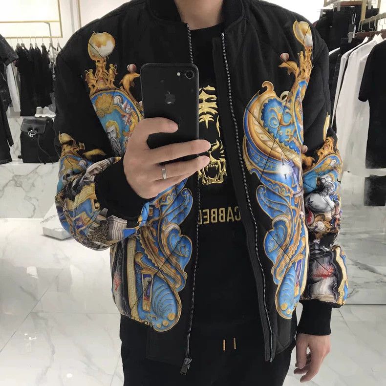 Versace Versace Baroque Neptune Palace mulberry silk cotton coat Size US M / EU 48-50 / 2 - 9 Thumbnail