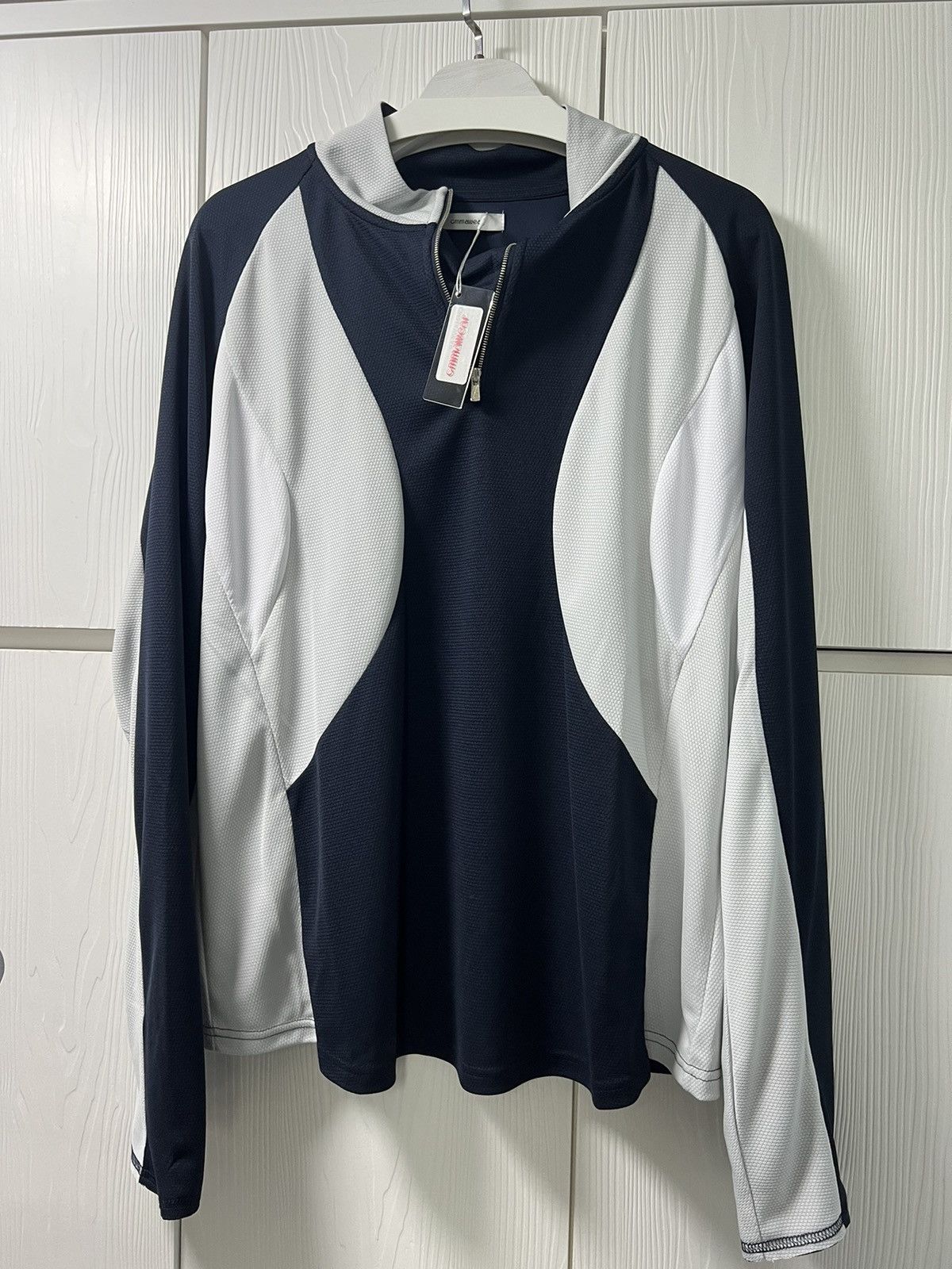 CMMAWEAR Cmmawear White/Navy Long Sleeve Tshirt Size US XL / EU 56 / 4 - 2 Thumbnail