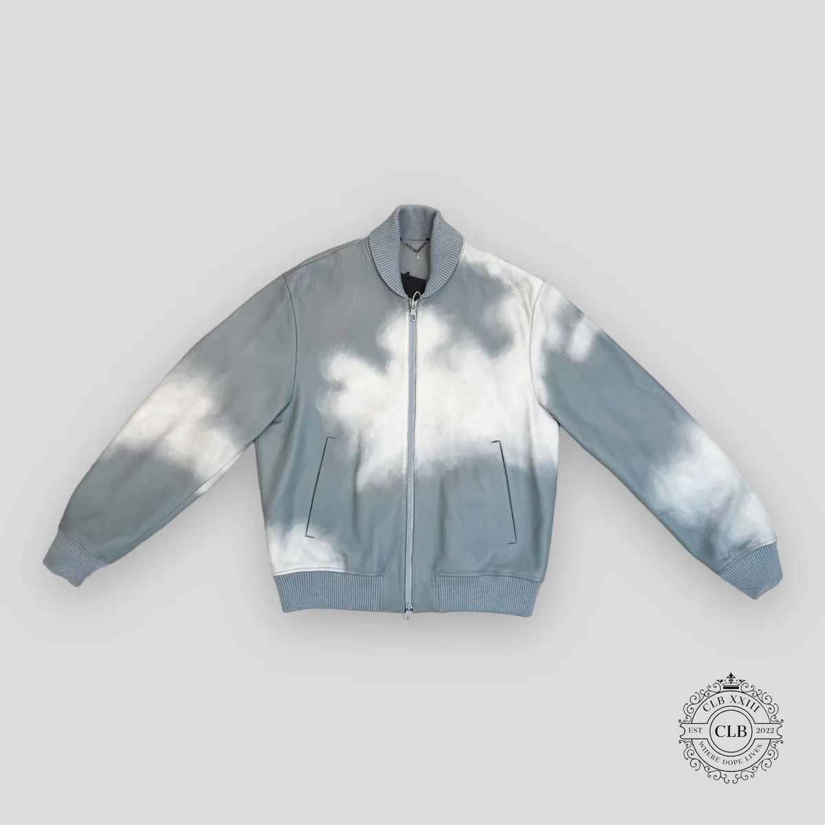 Louis Vuitton Louis Vuitton Cloud Leather Blue Bomber Size US XL / EU 56 / 4 - 2 Thumbnail
