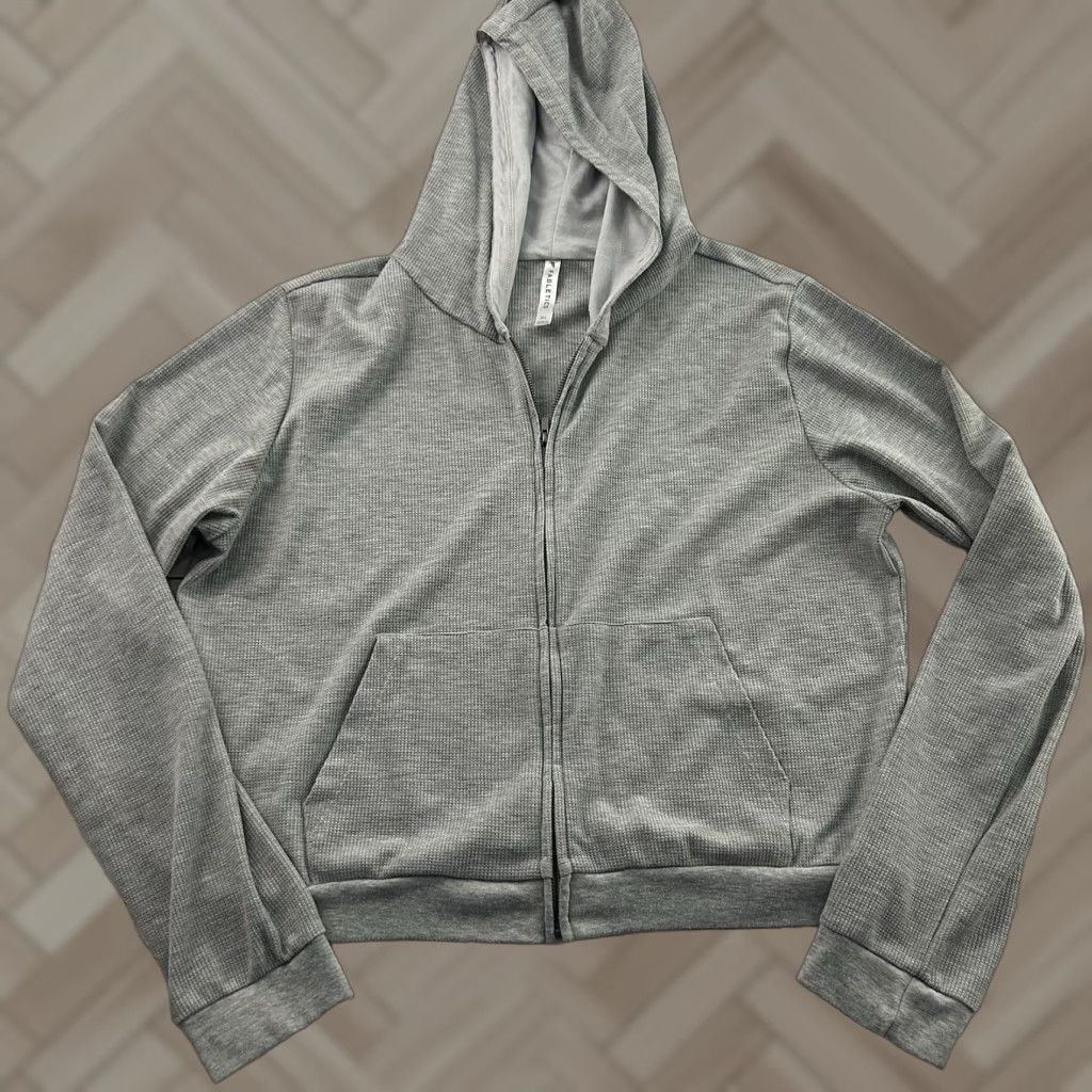 Fabletics VINTAGE Fabletics Thermal Full Zip Hooded Lightweight Athletic Jacket Women's XL Gray Size XL / US 12-14 / IT 48-50 - 1 Thumbnail