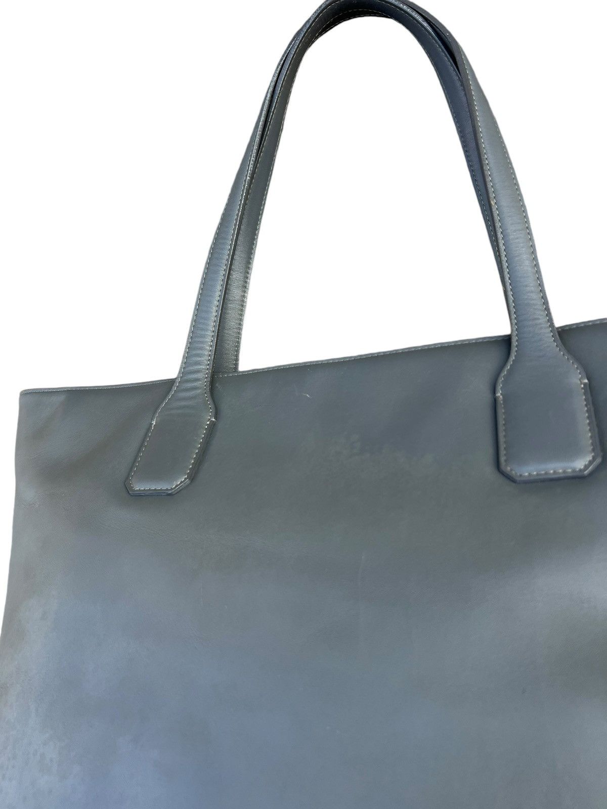 Japanese Brand × Leather THE PITH Japan Distress Muddy Patina Leather Tote Bag Size ONE SIZE - 5 Thumbnail