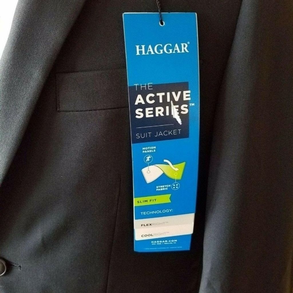 Haggar HAGGAR Slim Fit 2-Button Center Vent Sport C Size US L / EU 52-54 / 3 - 3 Thumbnail