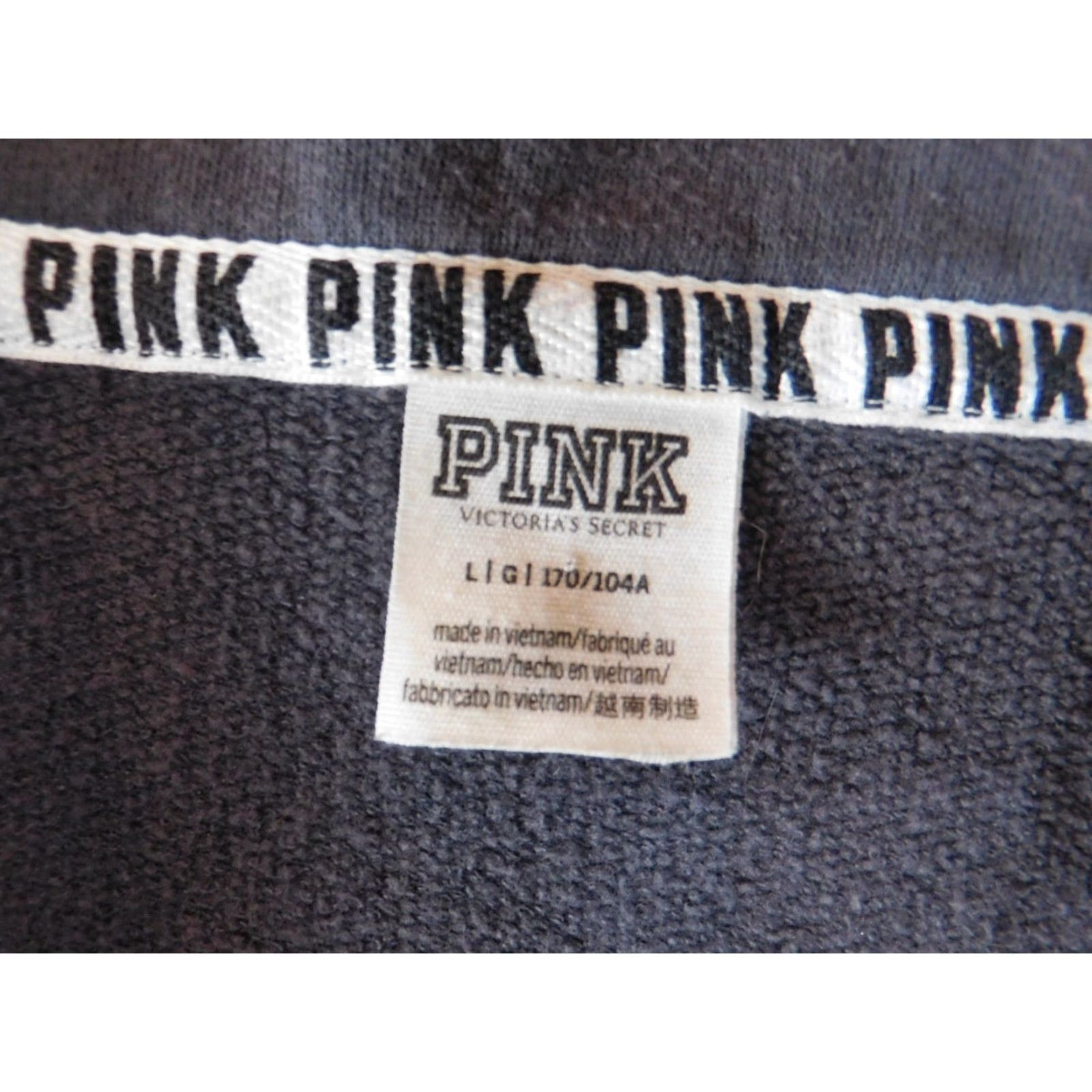 Victoria's Secret VICTORIA'S SECRET PINK Sweatshirt Pullover Crew Neck Long Sleeve Raglan Logo 1/4 Zip Stretch Size L / US 10 / IT 46 - 6 Thumbnail