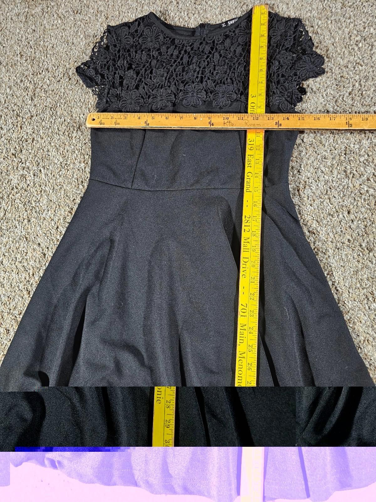 Shein SHEIN Black Small Doily Dress Sleeveless Size S / US 4 / IT 40 - 4 Thumbnail