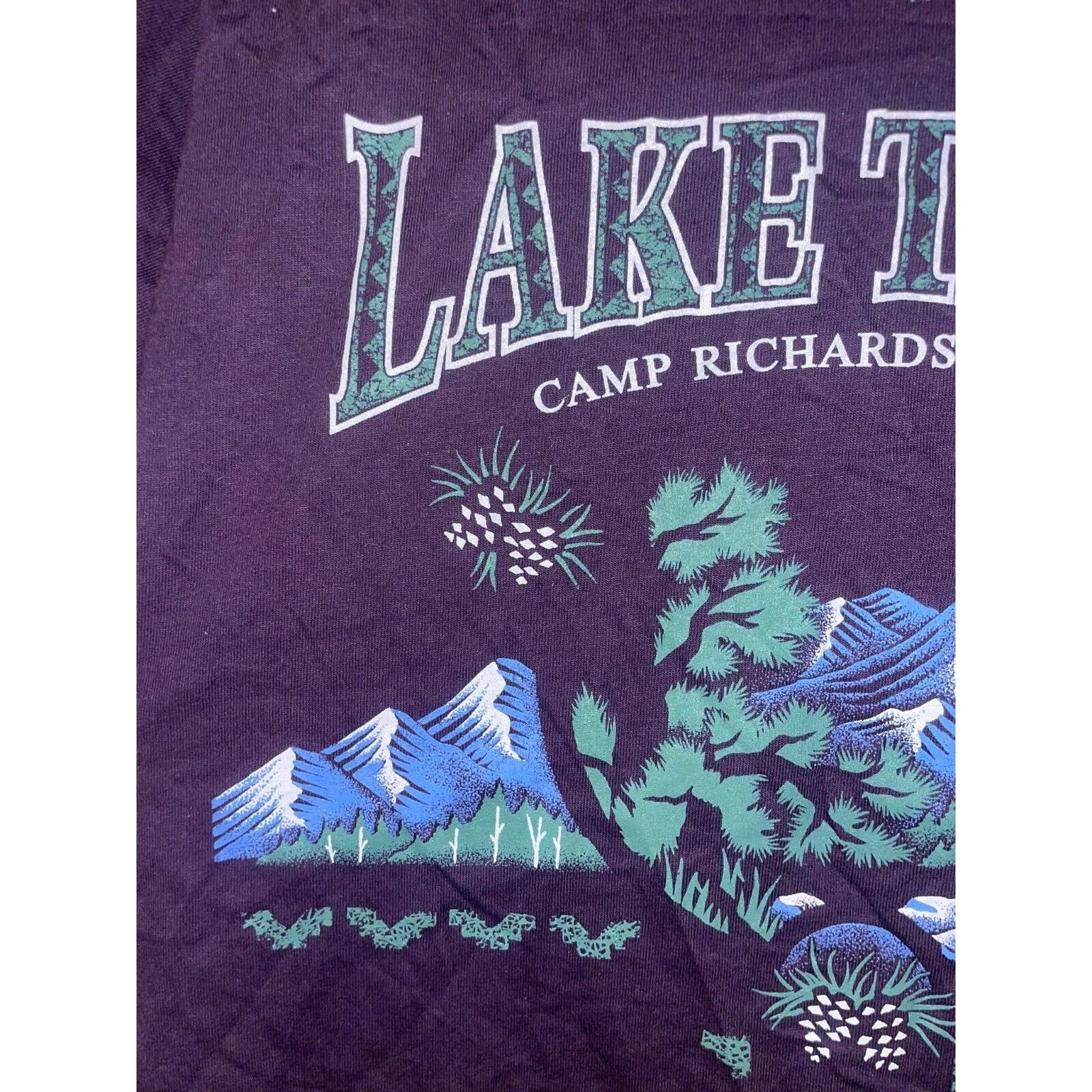 Jerzees Vintage Lake Tahoe Camp Richardson Shirt Test Print Tee 90s Size US M / EU 48-50 / 2 - 2 Thumbnail