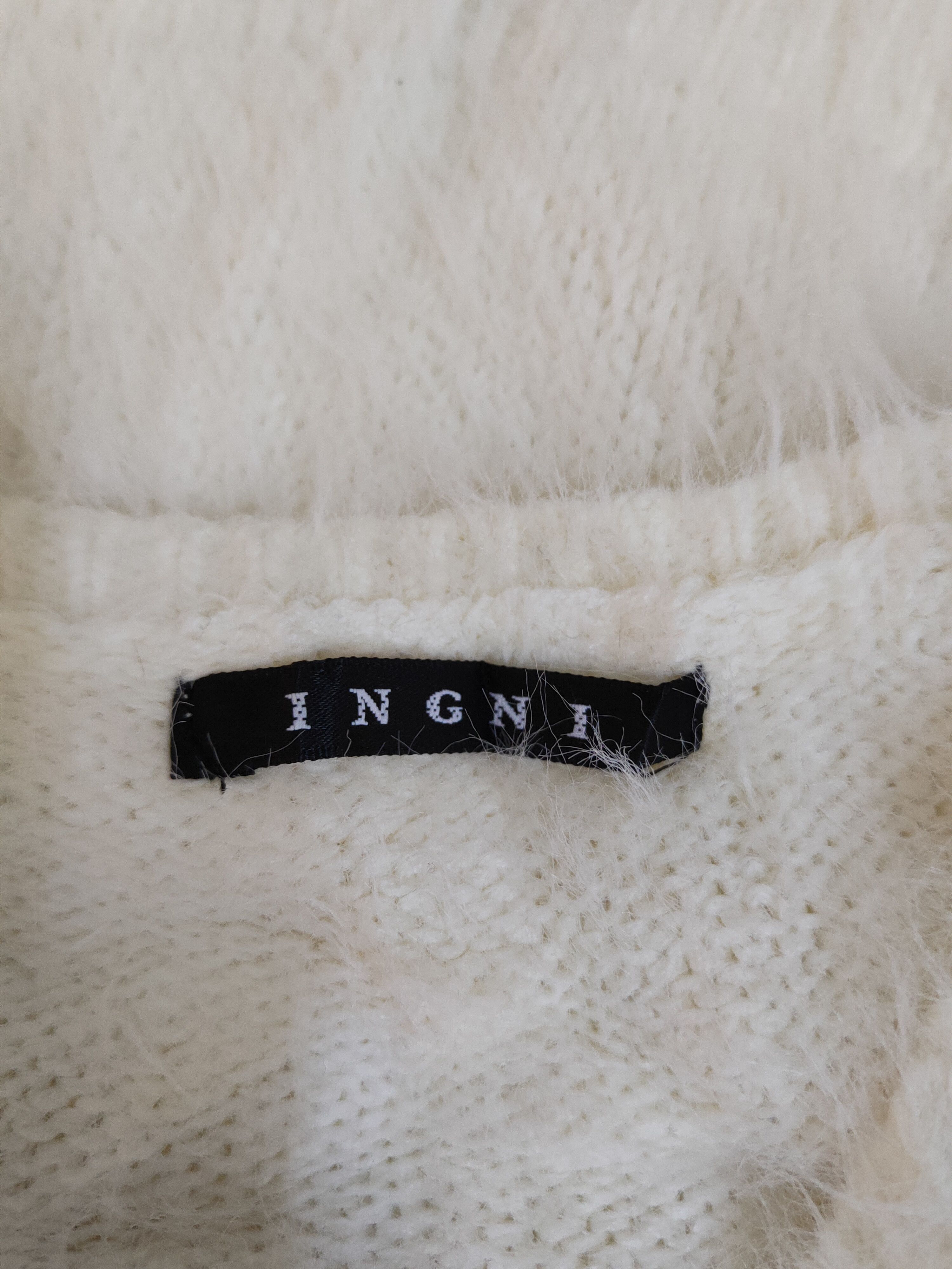 Vintage Ingni White Shag Shaggy Fur Mohair Knitwear #S2000 Size M / US 6-8 / IT 42-44 - 12 Thumbnail