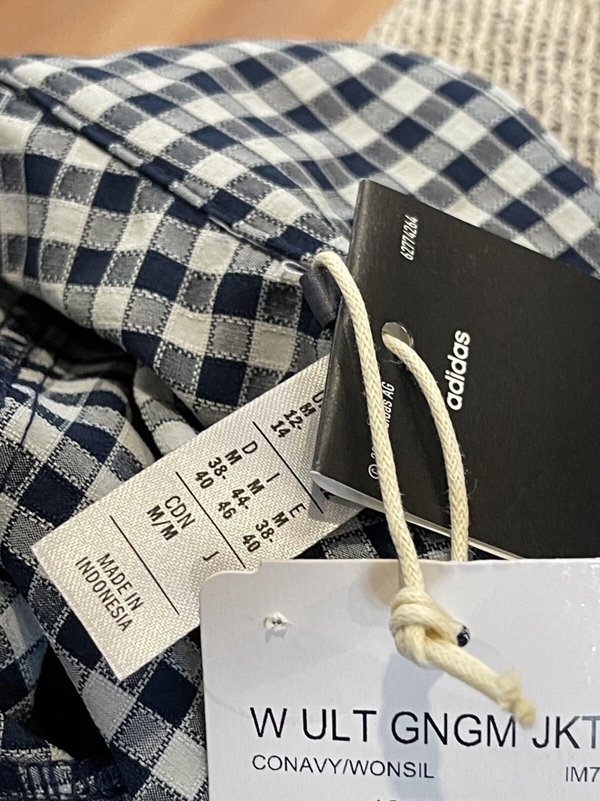Adidas adidas Women's Ult 365 Gingham Check Golf Jacket Size M / US 6-8 / IT 42-44 - 4 Thumbnail
