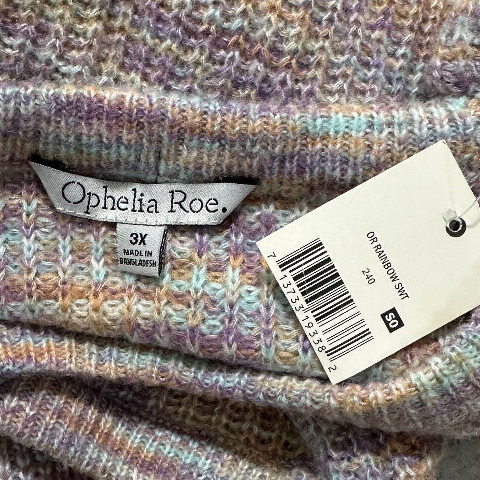 Other Ophelia Roe 3X Crewneck Pullover Balloon Sleeve Crop Sweater Size 3XL / US 20-22 - 3 Thumbnail