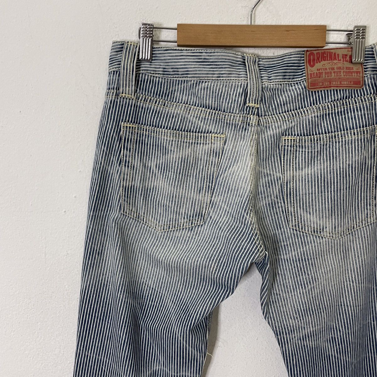 Japanese Brand Vintage Gold Rush Japan Hickory Stripe Pants Size US 33 - 9 Thumbnail