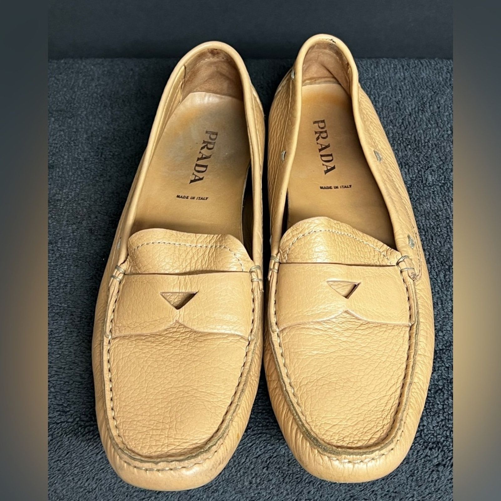 Prada Prada Women's Brown Leather Driving Shoe Loafers EUC, $695 Size US 6.5 / IT 36.5 - 5 Thumbnail