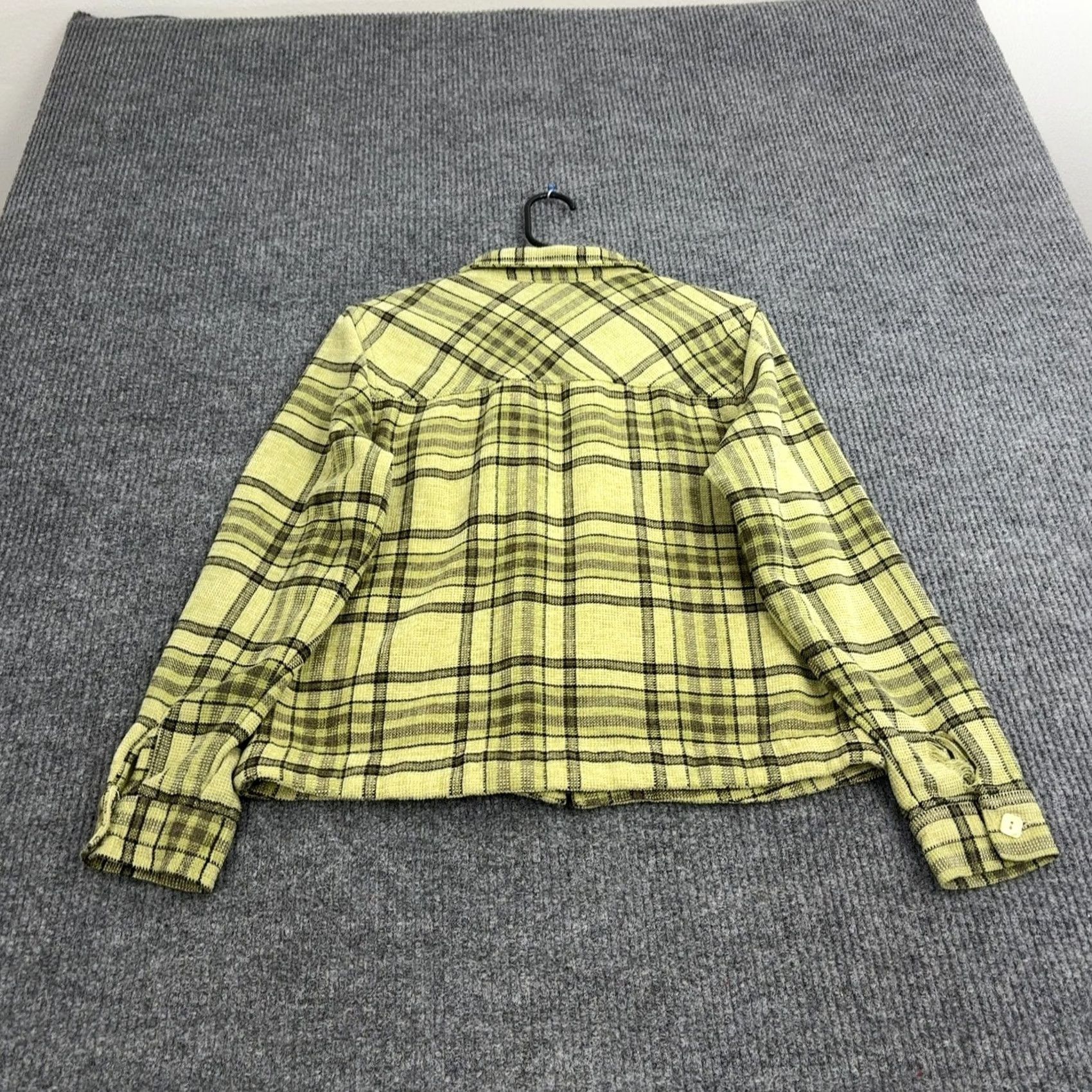 Vintage Christopher & Banks Jacket Womens M Green Yellow Plaid Full Zip Shacket Casual Size M / US 6-8 / IT 42-44 - 7 Thumbnail