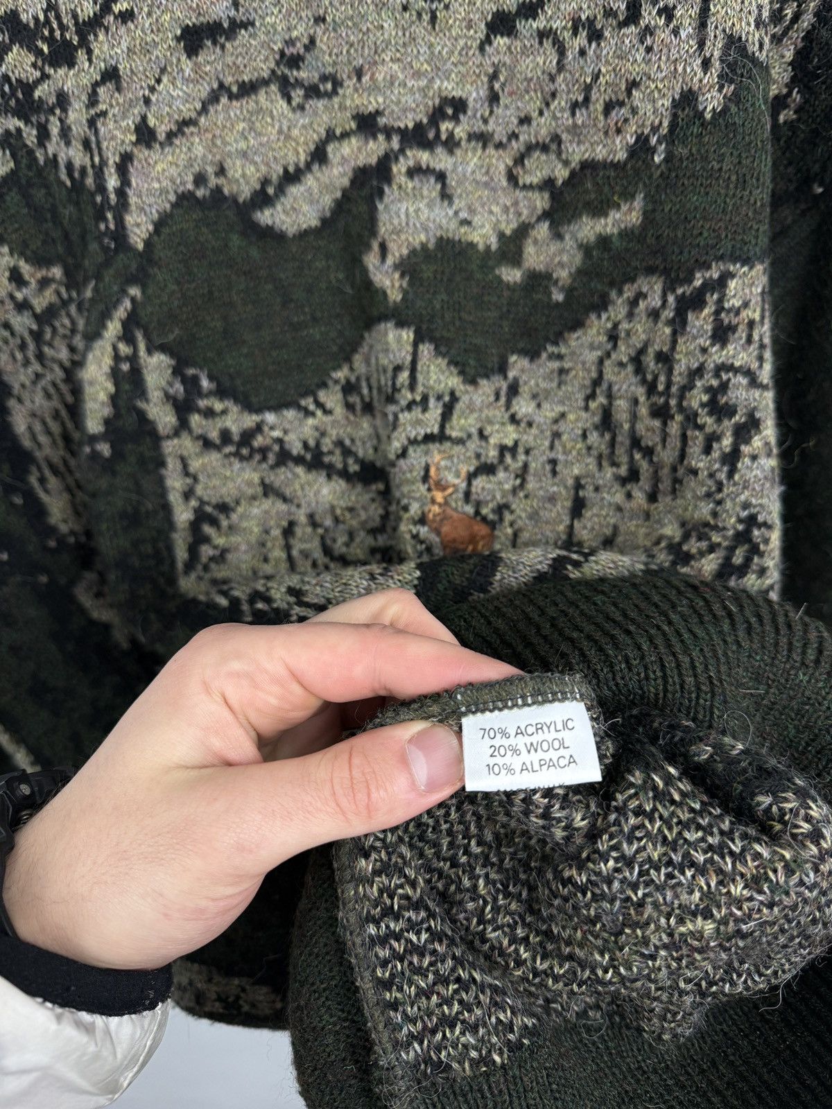Carlo Colucci 🇬🇧 Vintage 90s Peter Gribby Hunting Sweater Retro Rare Size US L / EU 52-54 / 3 - 6 Thumbnail