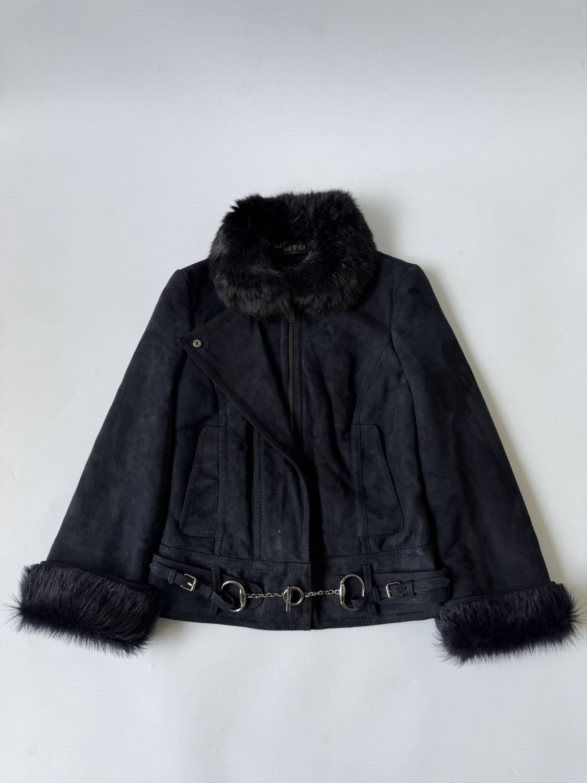 Gucci 2000s Rare Gucci Tom Ford Shearling horsebit Jacket Size S / US 4 / IT 40 - 2 Thumbnail