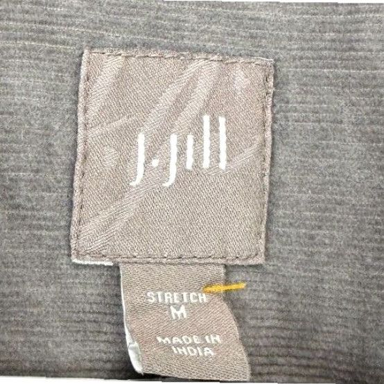 J. Jill J. Jill Corduroy Jacket Womens Medium Grey Stretch Button Front 3-Quarter Sleeve Size M / US 6-8 / IT 42-44 - 3 Thumbnail