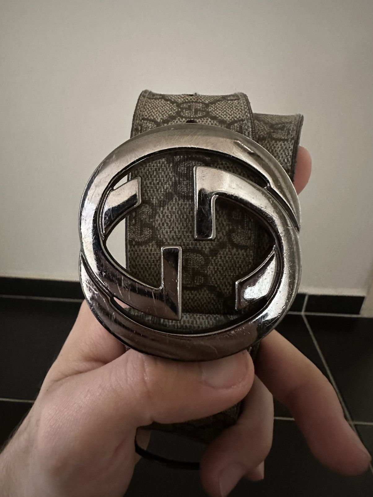 Gucci Interlocking logo buckle belt Size 36 - 3 Thumbnail
