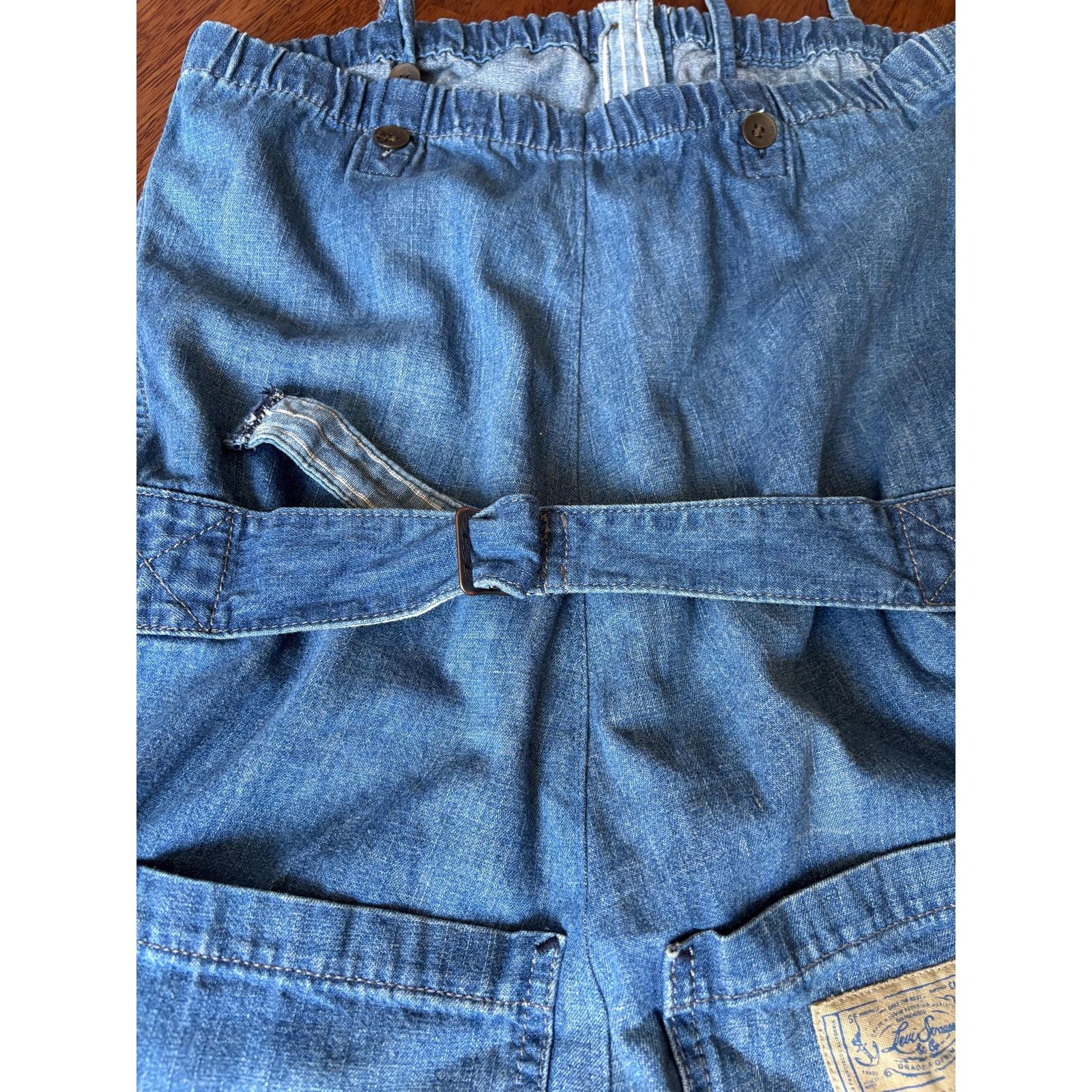 Japanese Brand × Levi's × Levi's Vintage Clothing Levi’s Denim Jumpsuit M 100% Cotton Anchor Patch Vintage Size 27" / US 4 / IT 40 - 6 Thumbnail