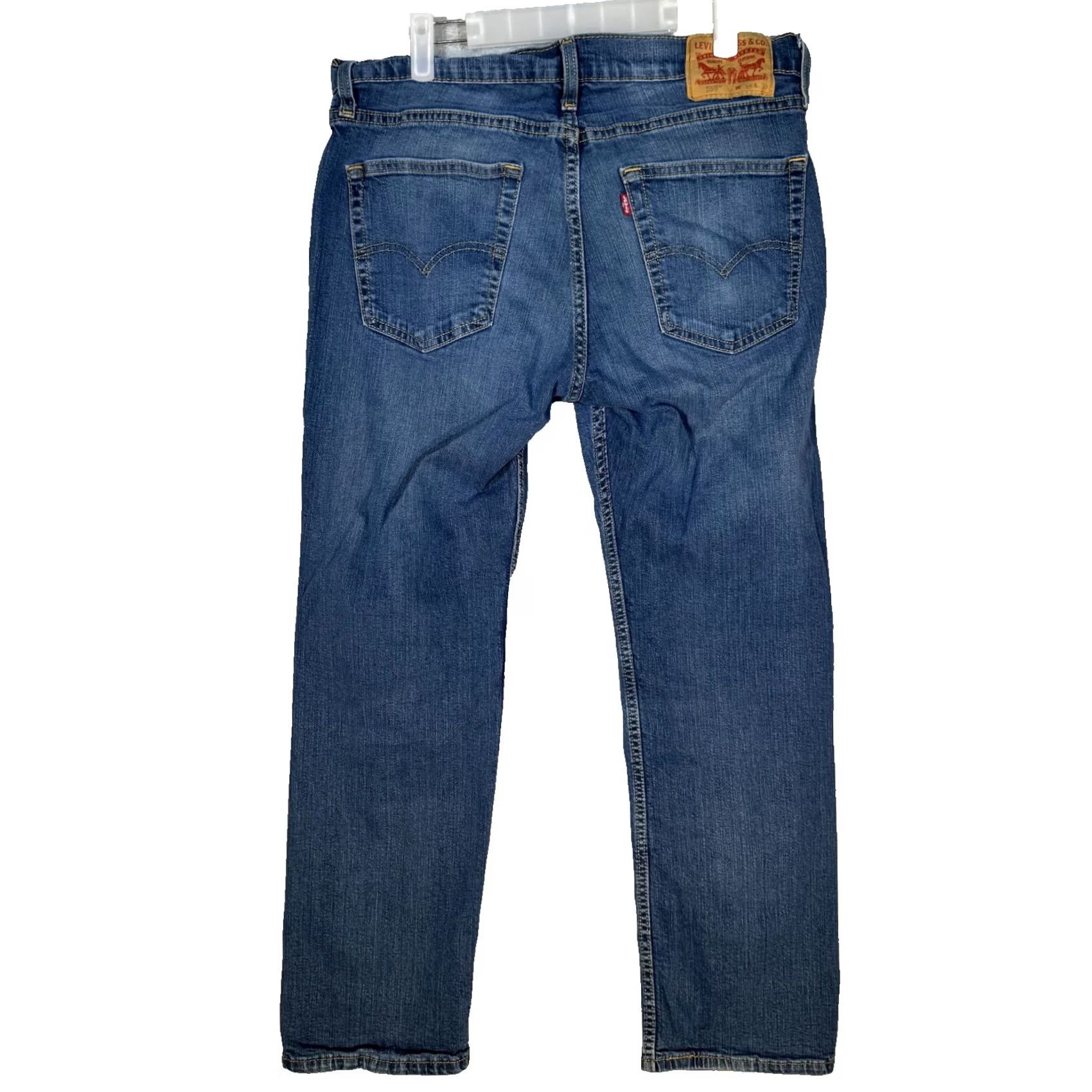 Levi's Levi's 559 Jeans Mens 34x30 Blue Denim Relaxed Straight Mid Rise Stretch Zip Fly Size US 34 / EU 50 - 2 Thumbnail