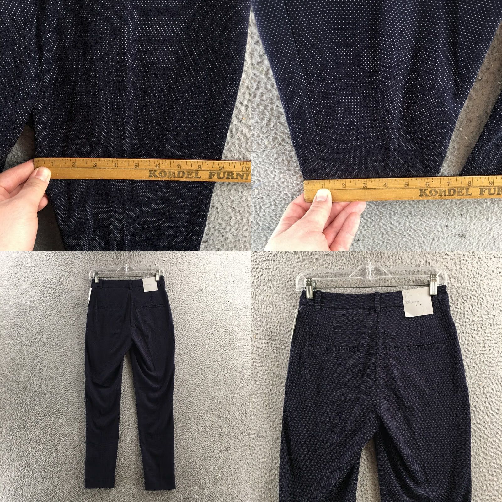 H&M H&M Dress Pants Womens 28X29 Blue Mid Rise Slim Fit Zip Fly NEW Size 26" / US 2 / IT 38 - 8 Thumbnail