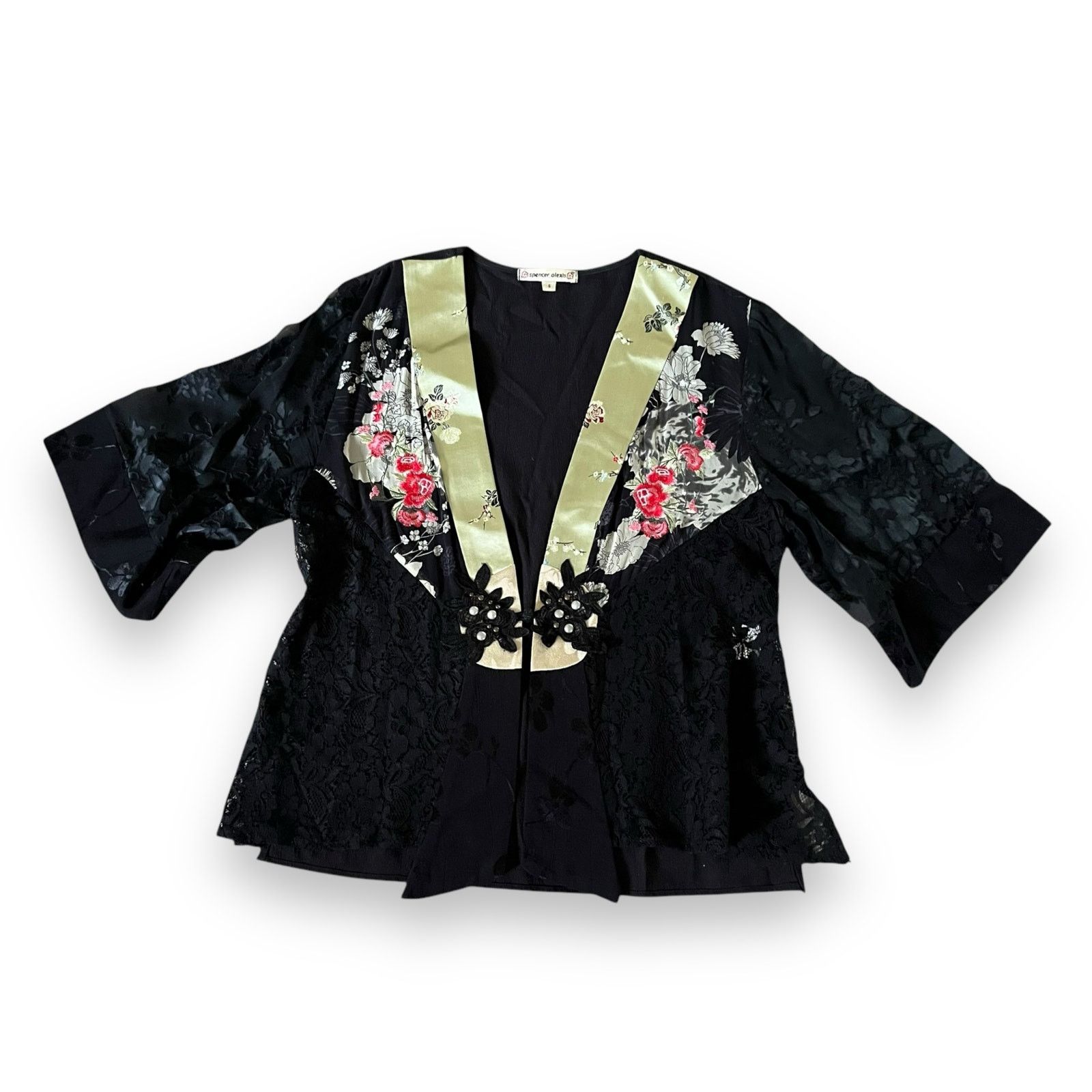 Vintage Spencer Alexis Vintage 90s boho kimono cardigan shrug top Size S / US 4 / IT 40 - 7 Thumbnail