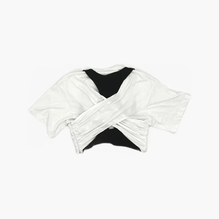 Alexander Wang Alexander Wang Short Sleeve Knotted Top in White - Size L / US 10 / IT 46 - 2 Thumbnail
