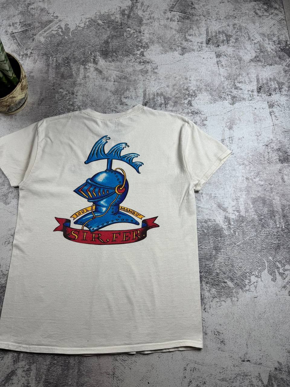 Mambo Mambo Graphic Men’s L Beige Surf Logo 100% Cotton Basic Jersey T Shirt Tee Shirt Size US L / EU 52-54 / 3 - 5 Thumbnail