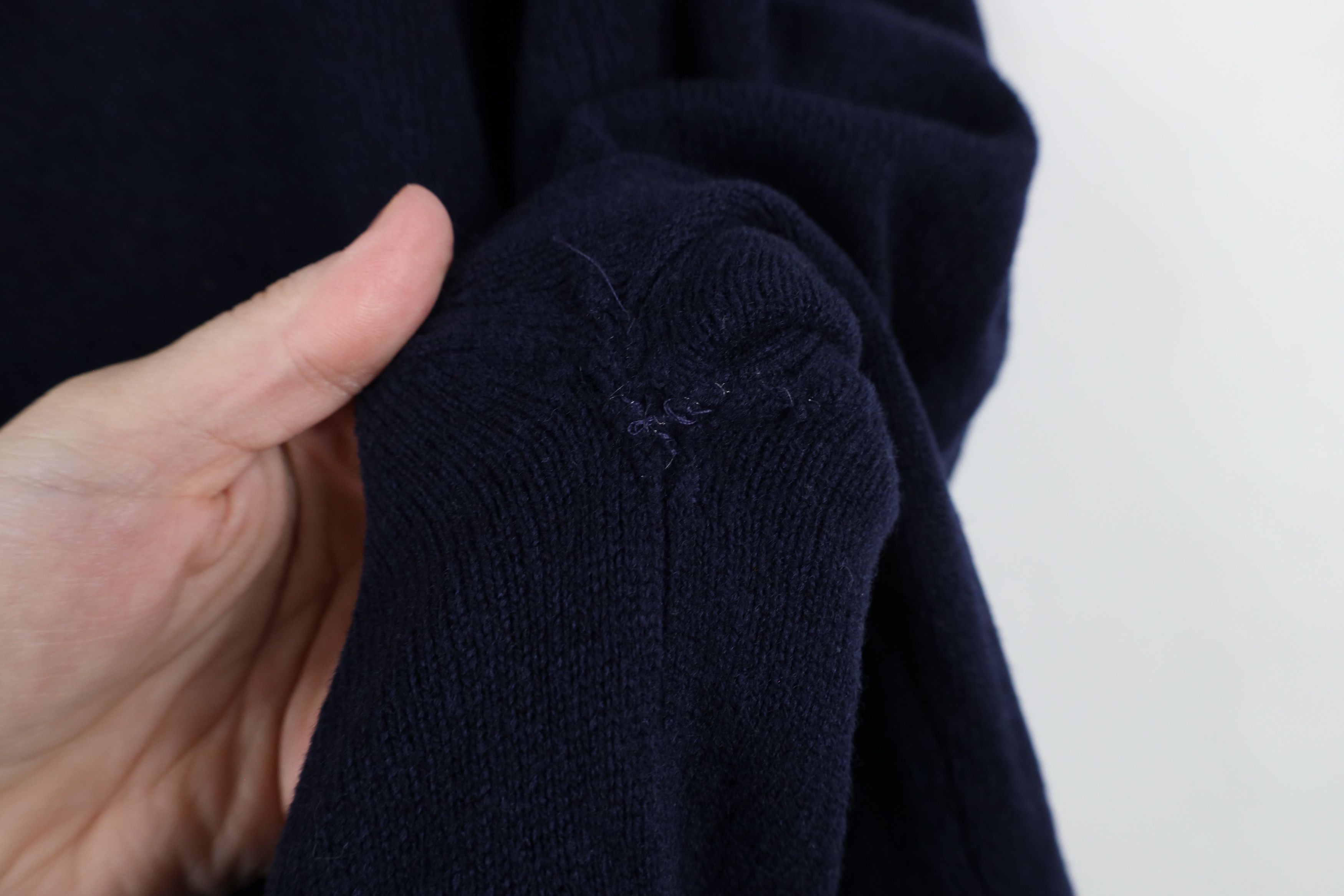 L.L. Bean × Vintage Vintage 90s LL Bean Lambswool Knit Crewneck Sweater Blue Size US XXL / EU 58 / 5 - 7 Thumbnail