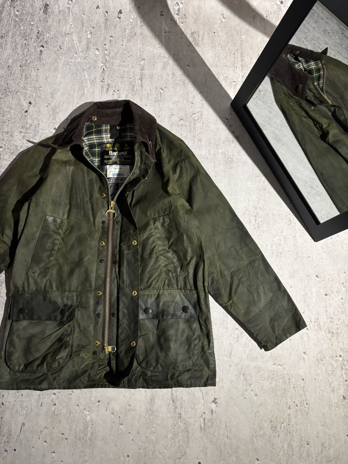 Barbour Rare Wax Waxed Jacket Barbour Bedale Vintage Faded 00s Size US S / EU 44-46 / 1 - 2 Thumbnail