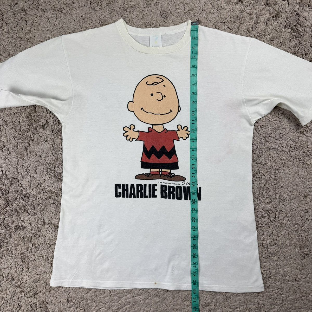 Vintage Vintage Cartoon Peanuts Charlie Brown Graphic T-shirt Size US L / EU 52-54 / 3 - 19 Thumbnail