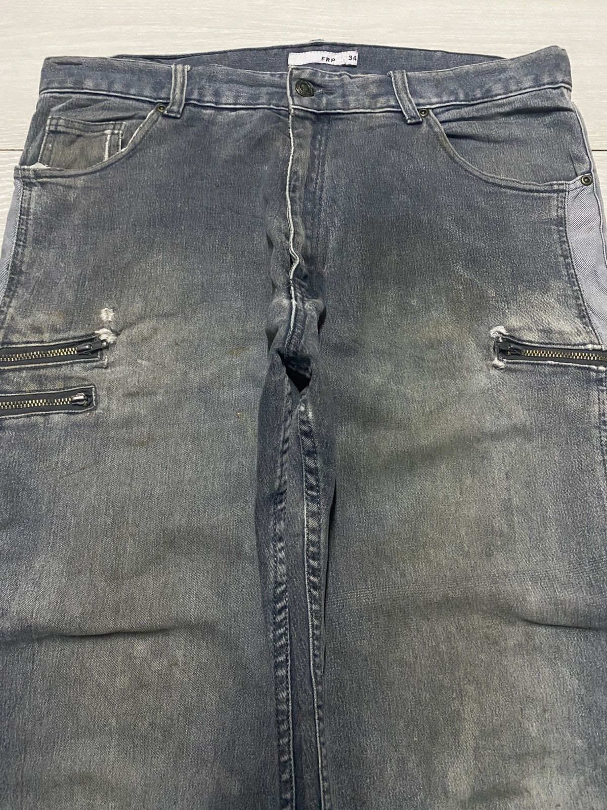 Japanese Brand Vintage Japanese Brand FRP Ozone Rock Style Baggy Jeans Size US 35 - 3 Thumbnail