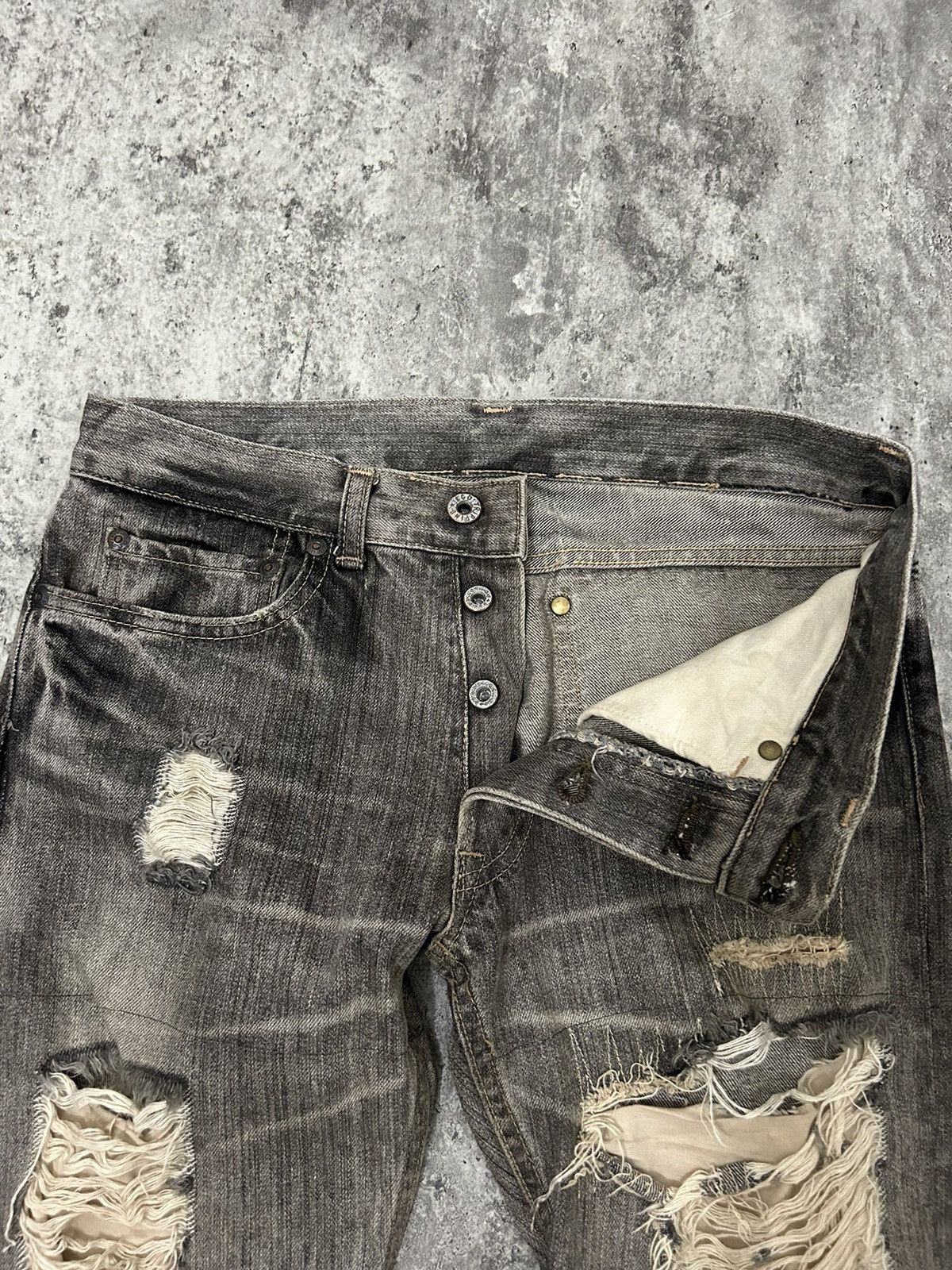 Japanese Brand Ego Tripping Japan Distressed Denim Pants Size US 30 / EU 46 - 15 Thumbnail