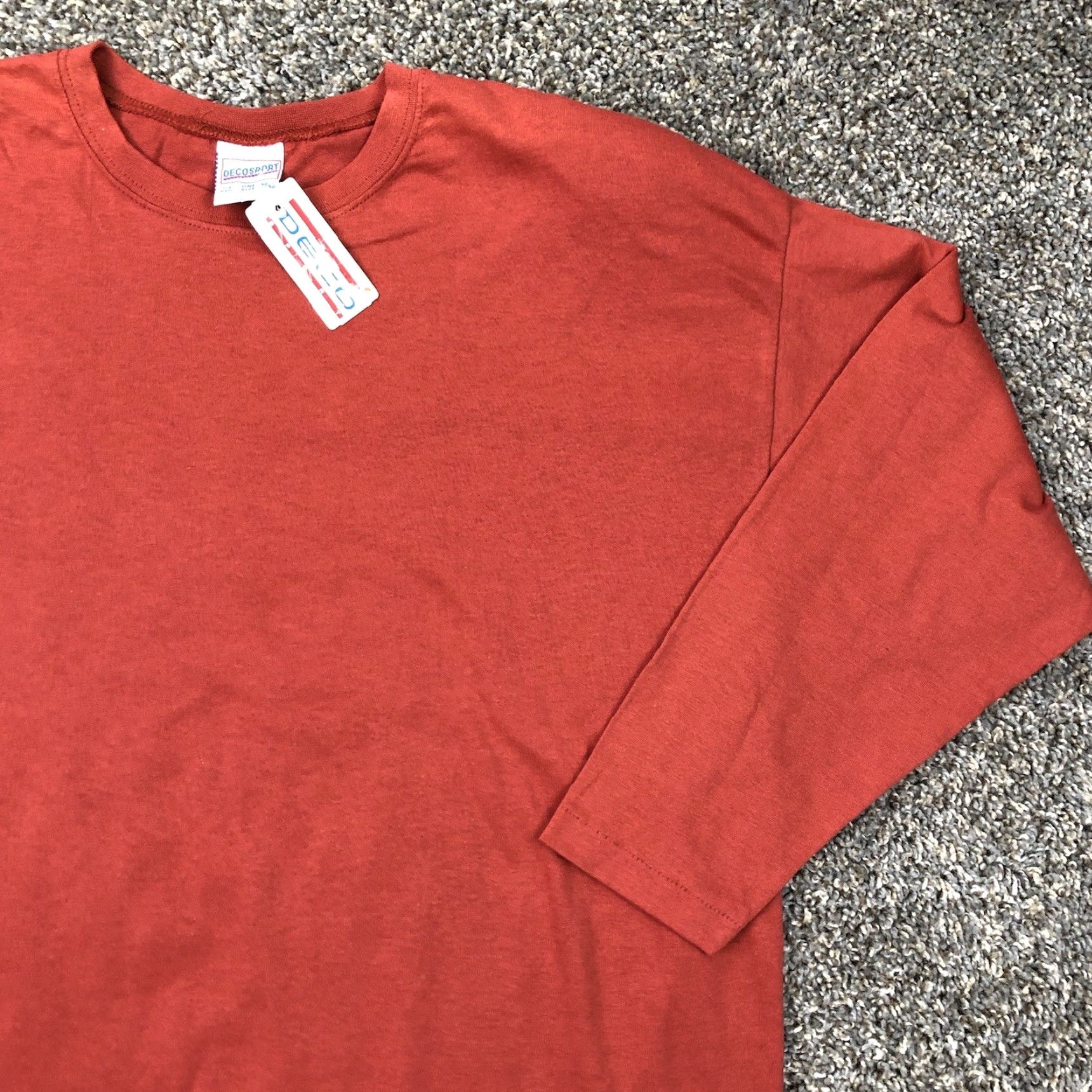 Vintage VINTAGE Decosport T-Shirt Long Sleeve Orange 2XL Unisex Adults 90s 50/50 Blank Crew Neck New With Tags Size US XXL / EU 58 / 5 - 4 Thumbnail
