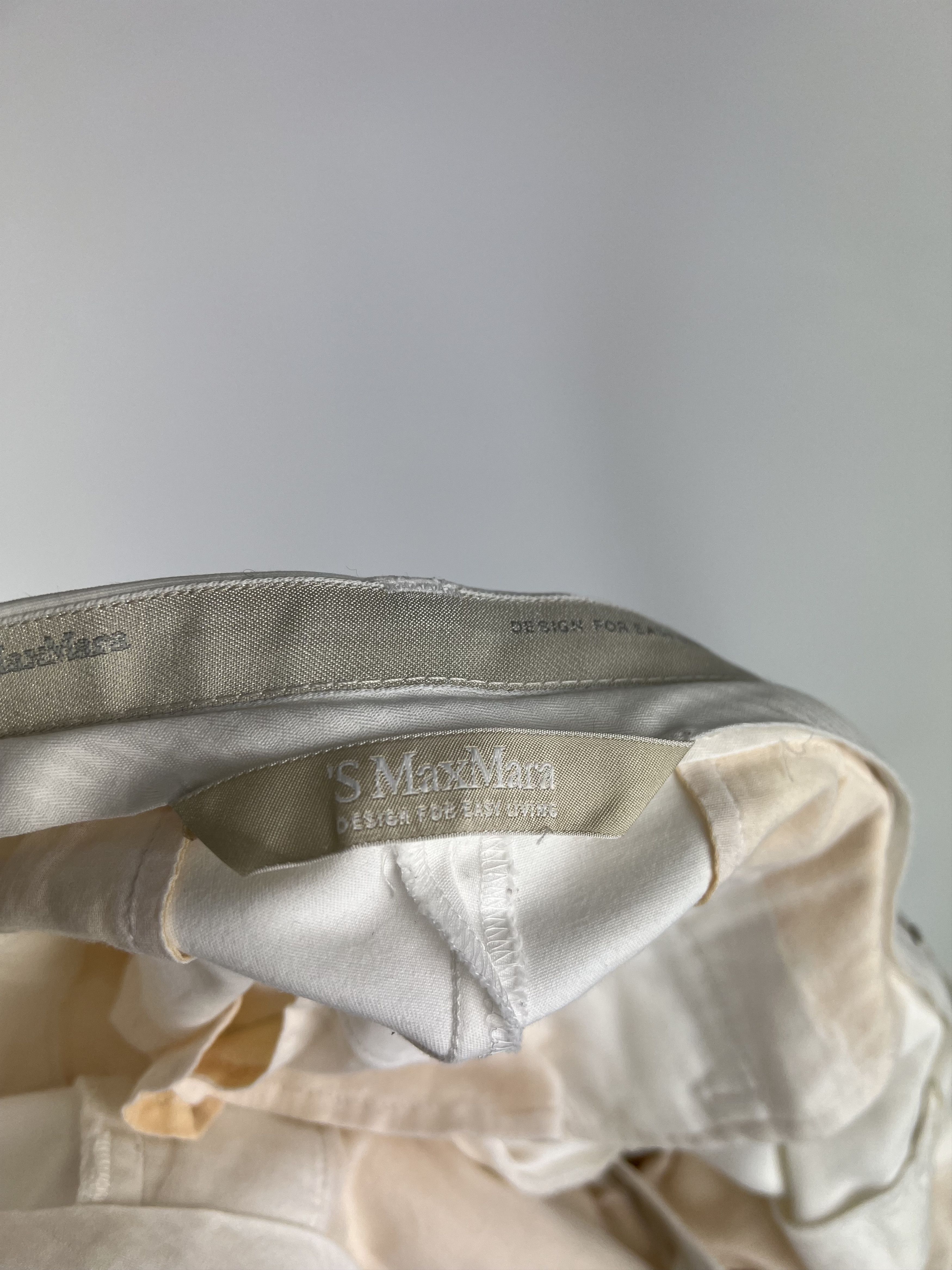 Max Mara Max Mara White Cotton Pants Size 6 Size 28" / US 6 / IT 42 - 7 Thumbnail