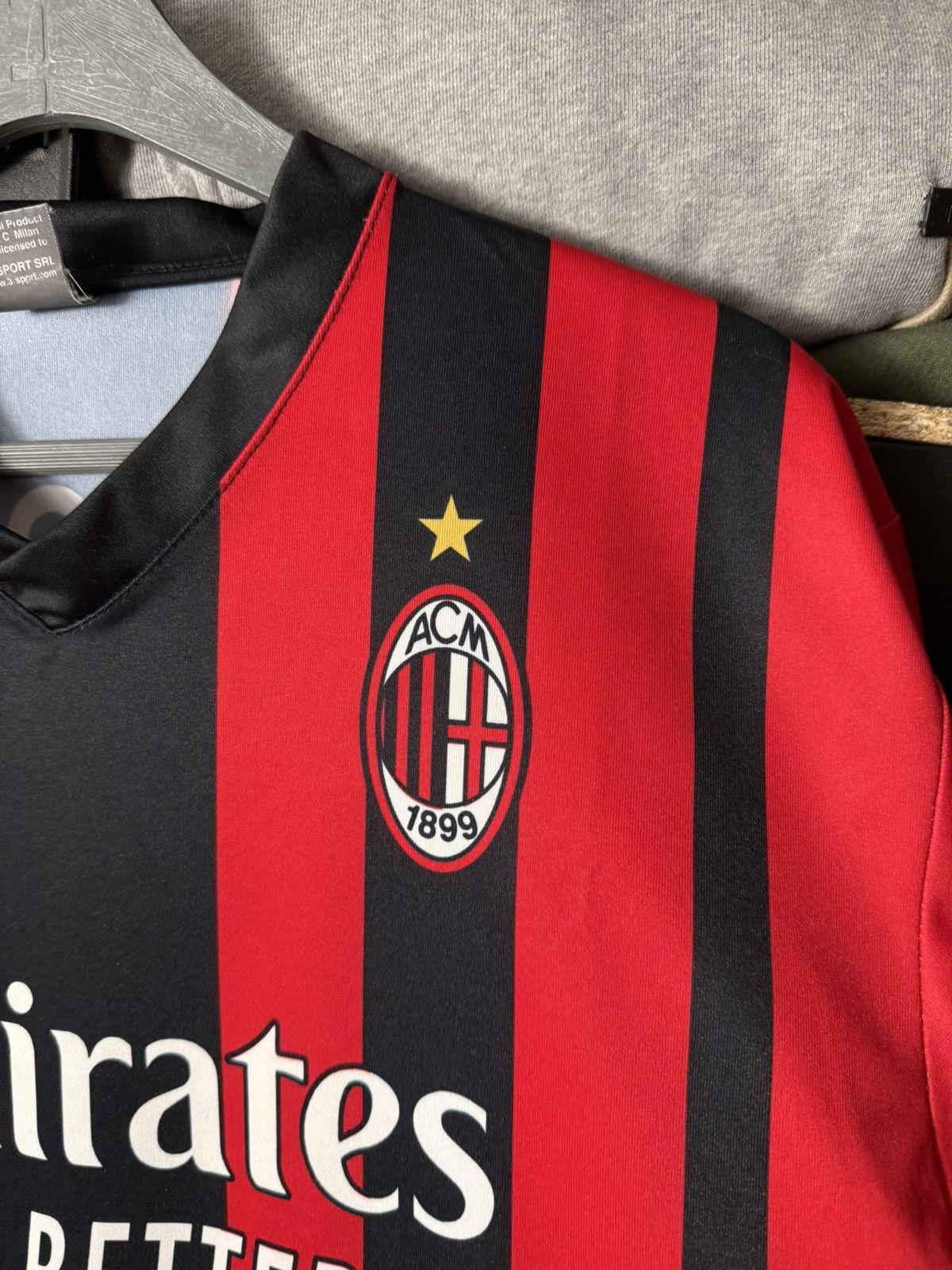 Umbro AC Milan Giroud #9 Jersey 2022 Soccer Shirt Black Football Size US L / EU 52-54 / 3 - 6 Thumbnail