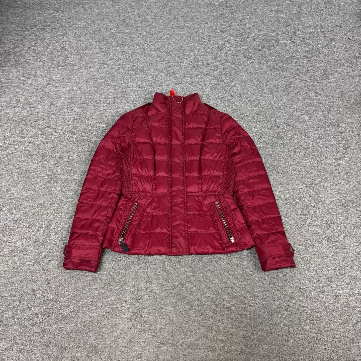 Burberry Burberry Wine Red waist-stand-collar down jacket S 99new Size S / US 4 / IT 40 - 1 Thumbnail