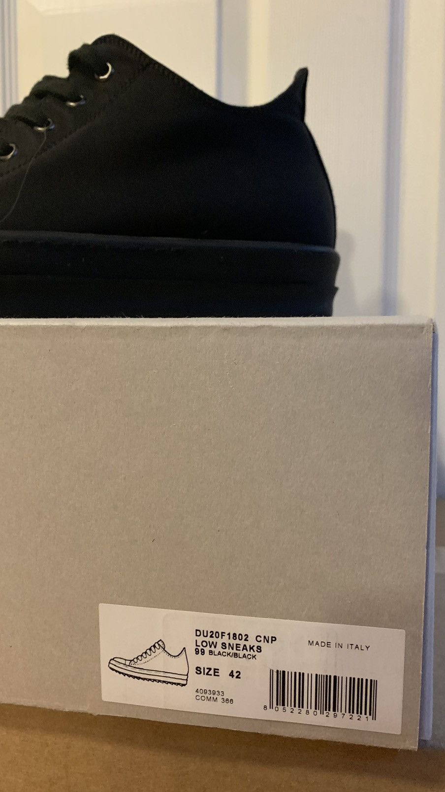 Rick Owens Drkshdw Rick Owens Drkshdw Ramones canvas black size 42 Size US 9 / EU 42 - 6 Thumbnail