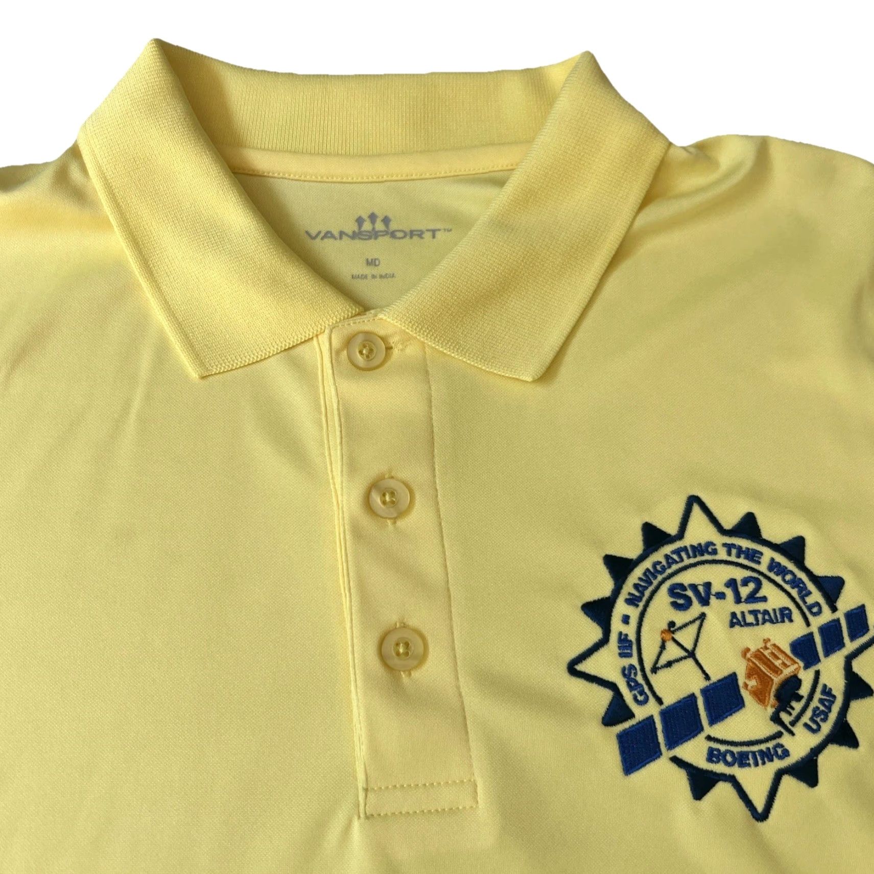 Vintage VINTAGE Boeing USAF GPS IIF SV-12 ALTAIR Navigating The World Launch Team Polo Medium New Size US M / EU 48-50 / 2 - 2 Thumbnail