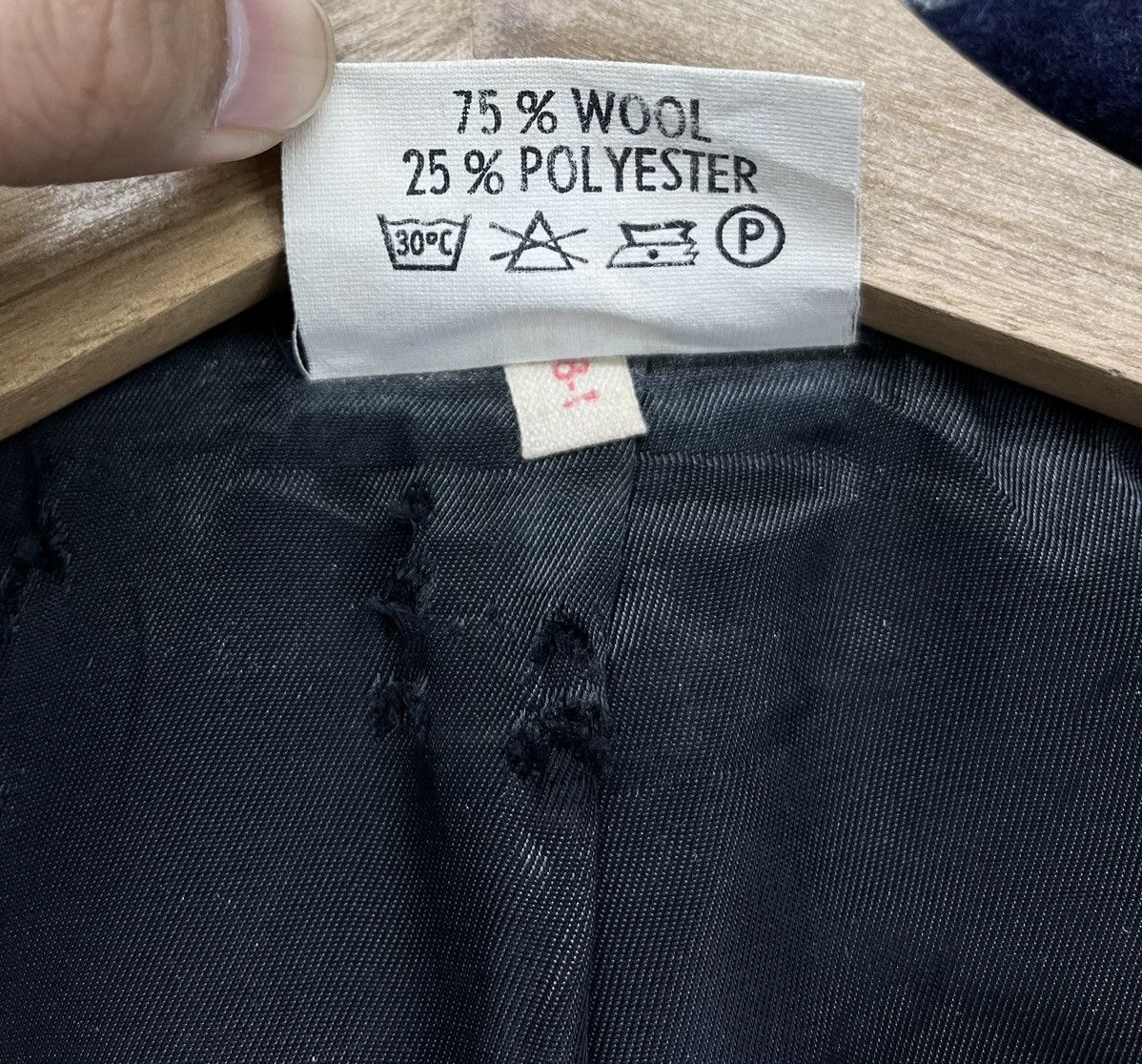 Vintage Vintage 80s GMBH Germany Navy Wool Double Breasted Jacket Size US S / EU 44-46 / 1 - 8 Thumbnail