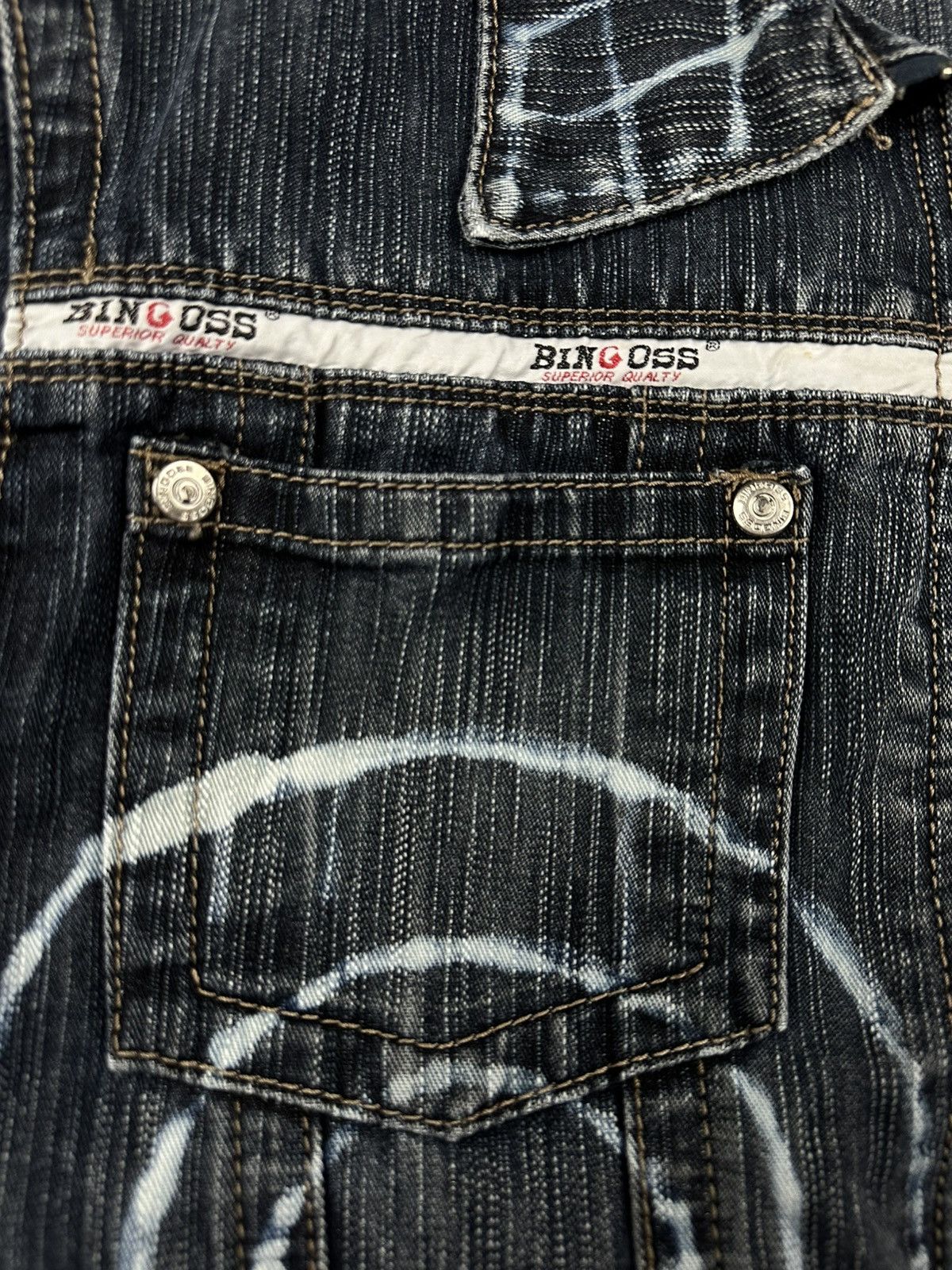 Designer Custom Denim Jacket Graffiti Spiral Art Rare Piece Bingoss Size US M / EU 48-50 / 2 - 7 Thumbnail