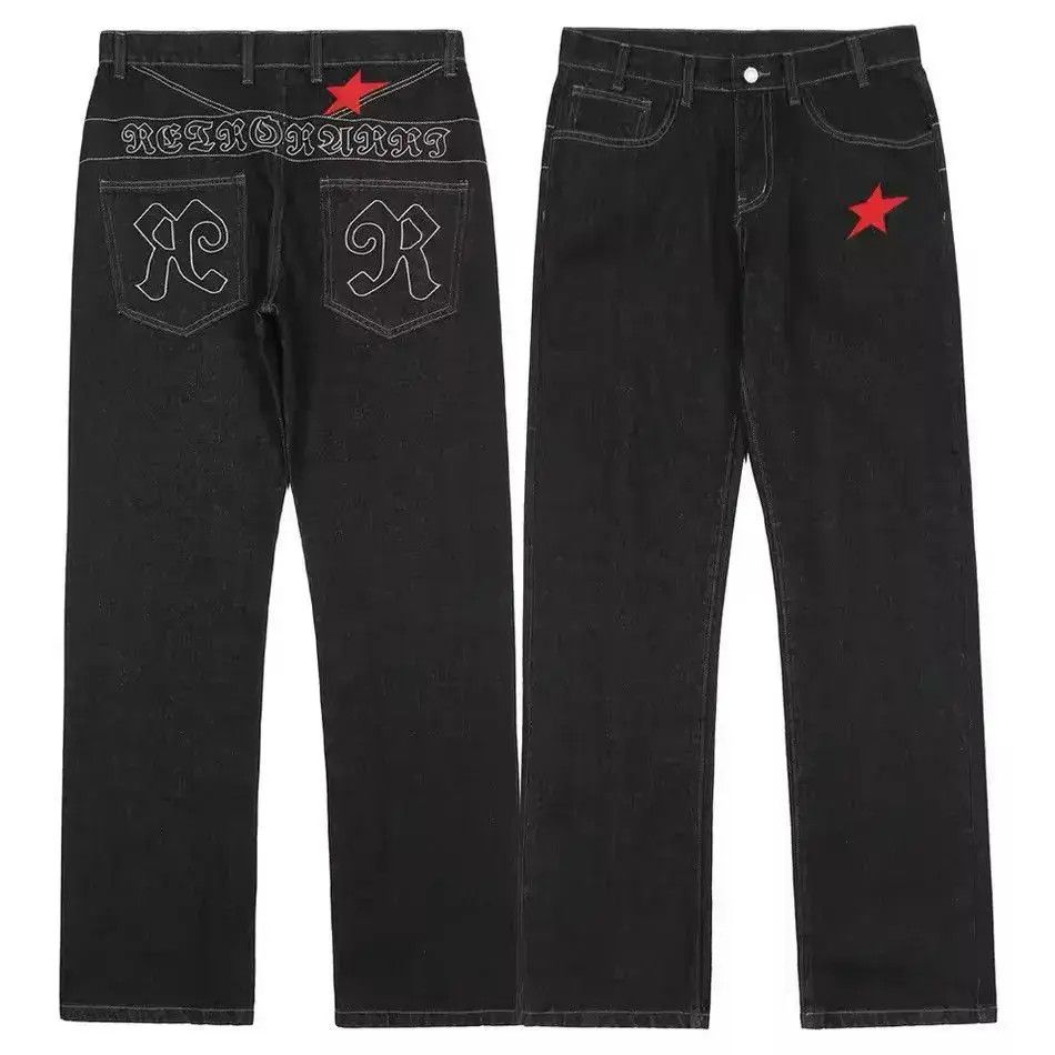 Japanese Brand Baggy hip hop skate straight y2k jeans Size US 32 / EU 48 - 3 Thumbnail