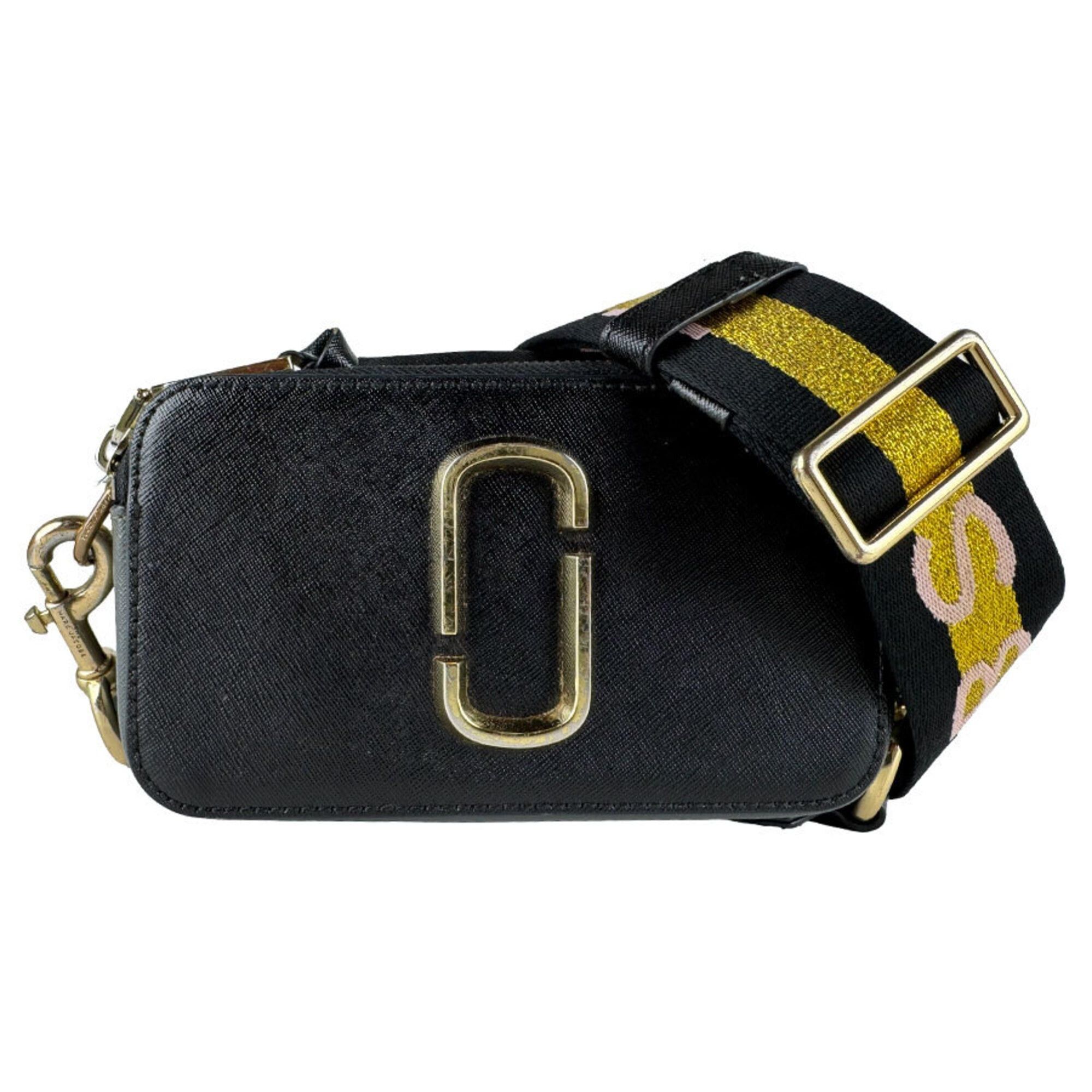 Marc Jacobs Marc Jacobs Snapshot Shoulder Bag, Coated Canvas, Black, Ivory, Gray, Women's, z10929 Size ONE SIZE - 1 Thumbnail