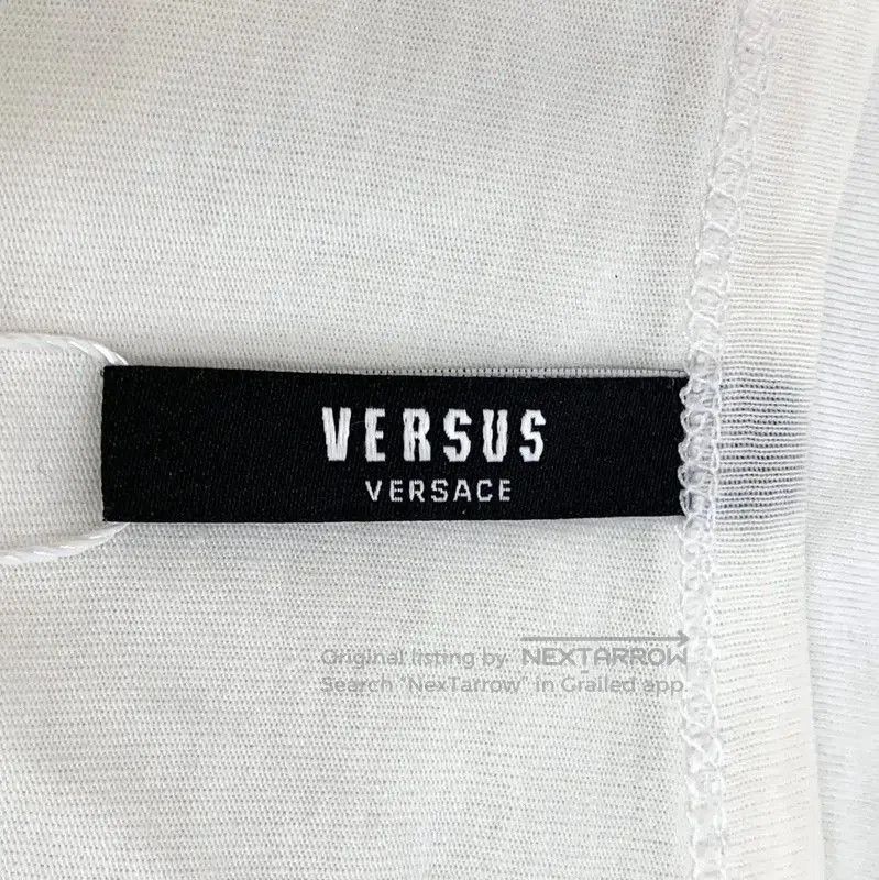 Versace Versace White Cotton Long Sleeve T-Shirt . Size US S / EU 44-46 / 1 - 5 Thumbnail