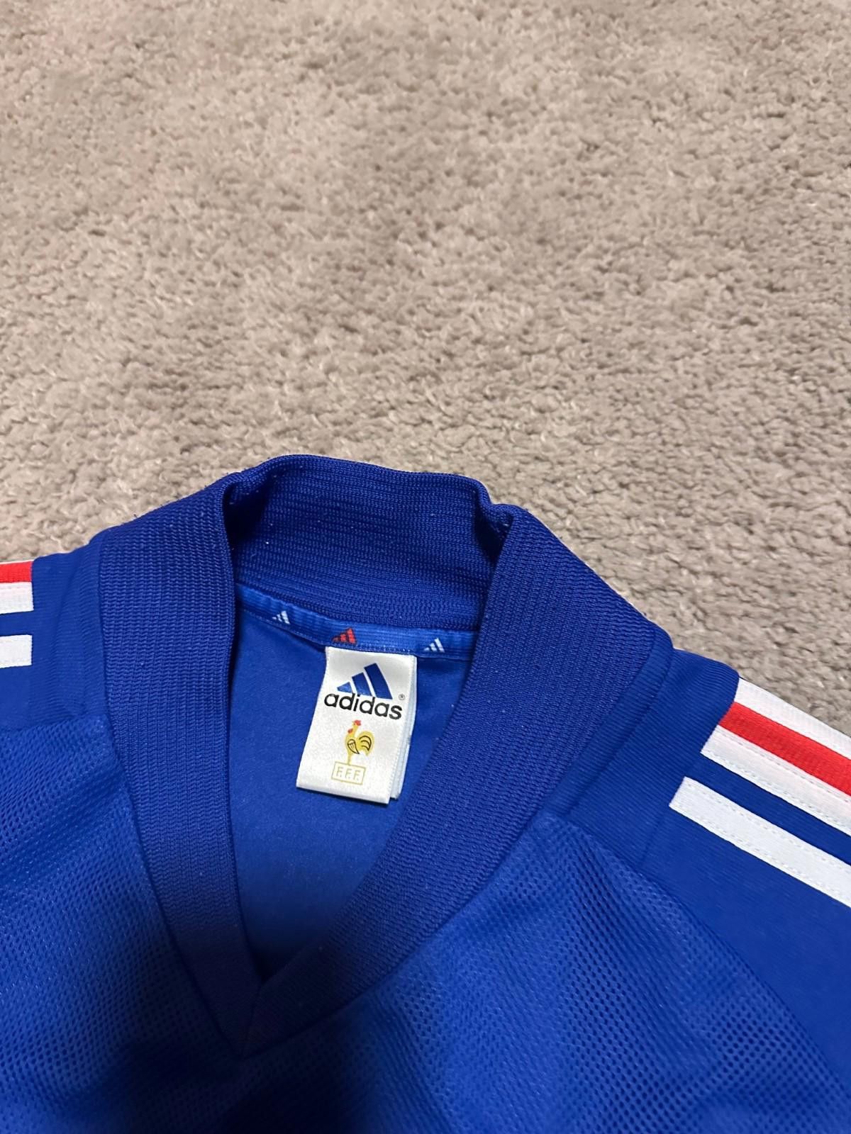 Adidas FRANCE NATIONAL TEAM 2002/2003 HOME FOOTBALL SHIRT ADIDAS Size US L / EU 52-54 / 3 - 4 Thumbnail