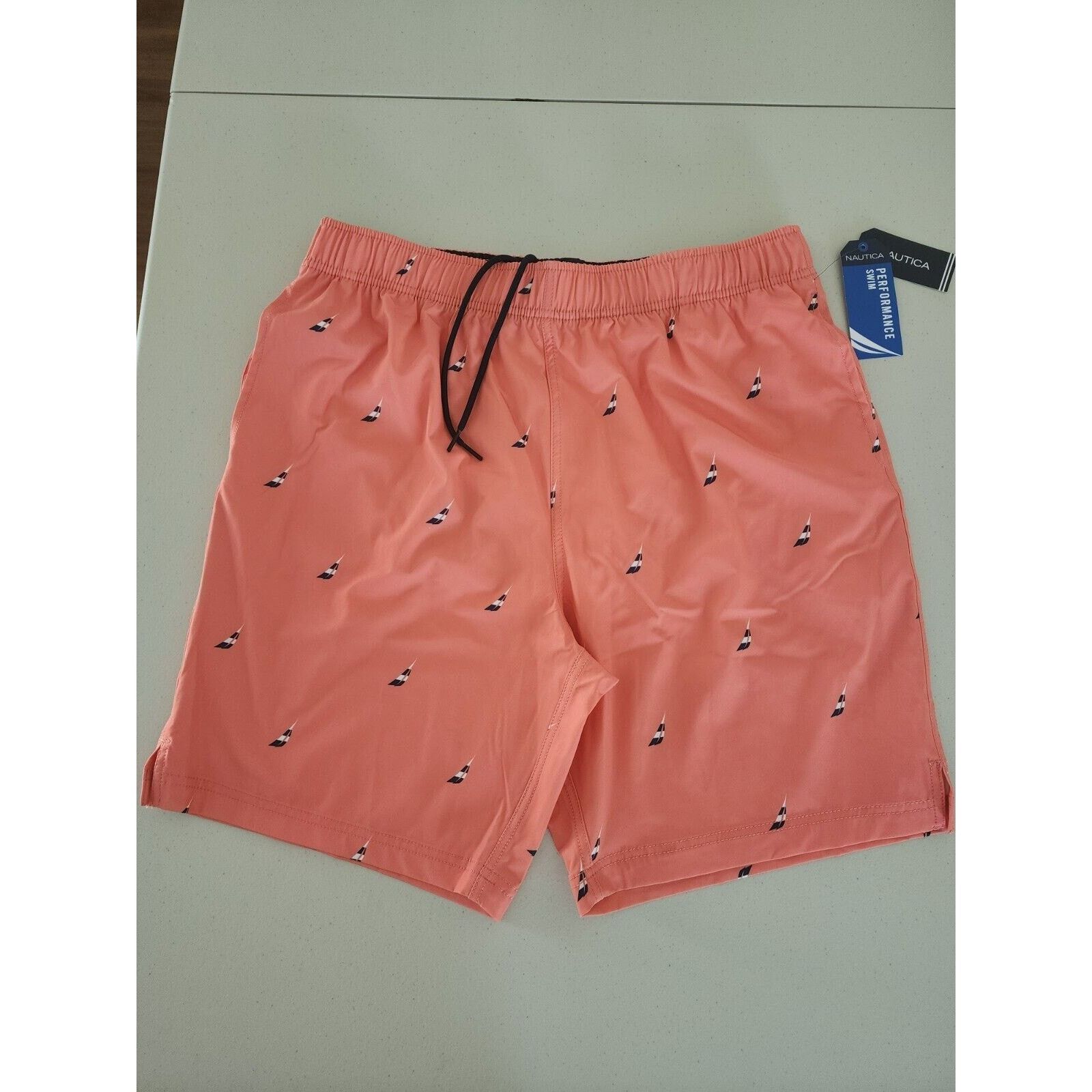 Nautica Nautica Mens Quick Dry Swim Short 8.5" Orchid Pink sailboat Size US 34 / EU 50 - 1 Thumbnail