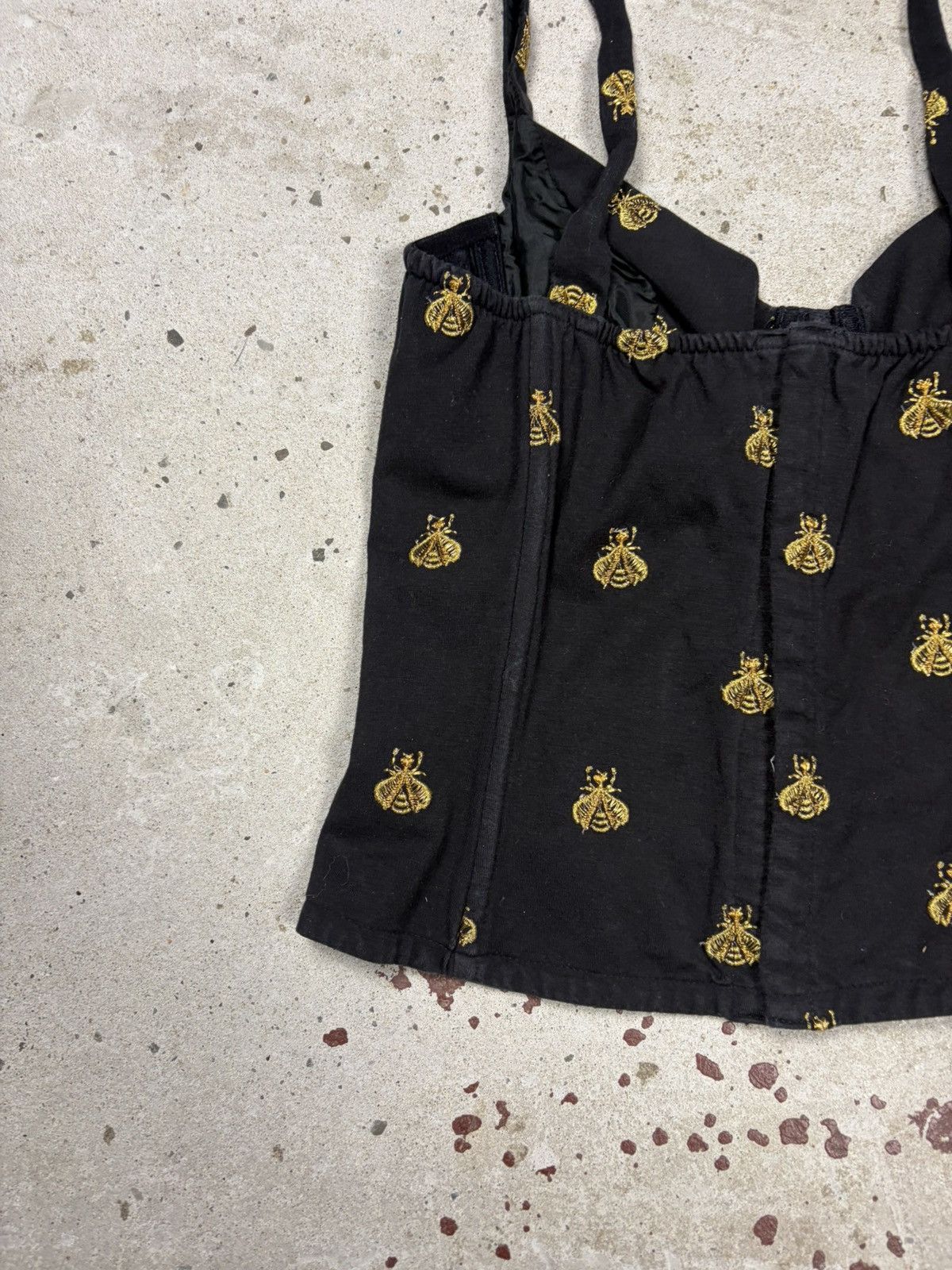 Dior FW 1992 Christian Dior Boutique Black Corset Bees Top Size S / US 4 / IT 40 - 8 Thumbnail