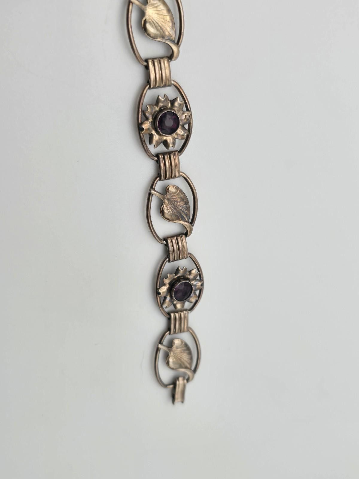Other Vintage 1/20 12K GF / Sterling Bohemian Garnet Bracelet Size ONE SIZE - 2 Thumbnail