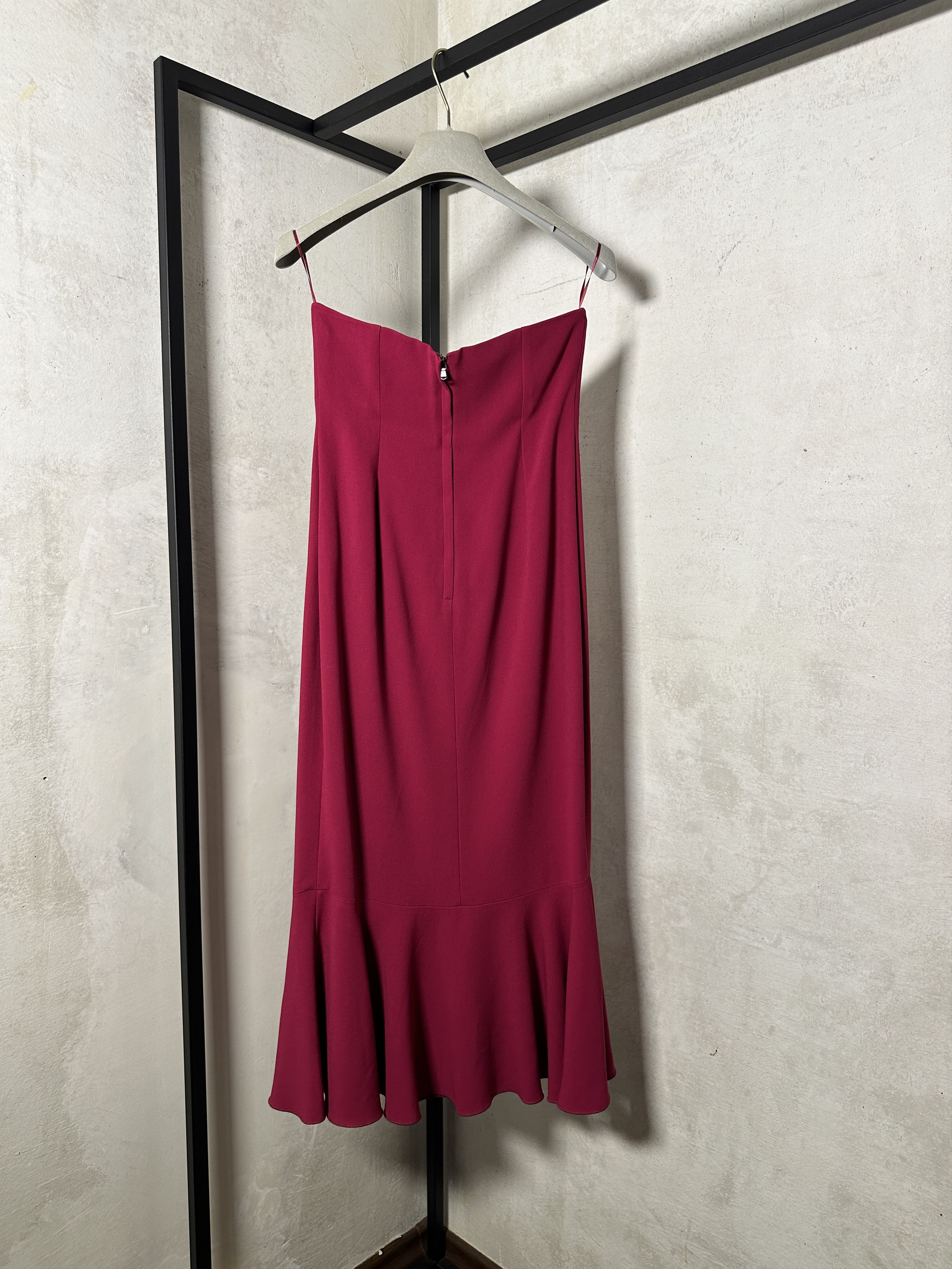Dolce & Gabbana Dolce & Gabbana Ruffle Hem Cady Pencil Skirt In Raspberry Size 27" / US 4 / IT 40 - 4 Thumbnail