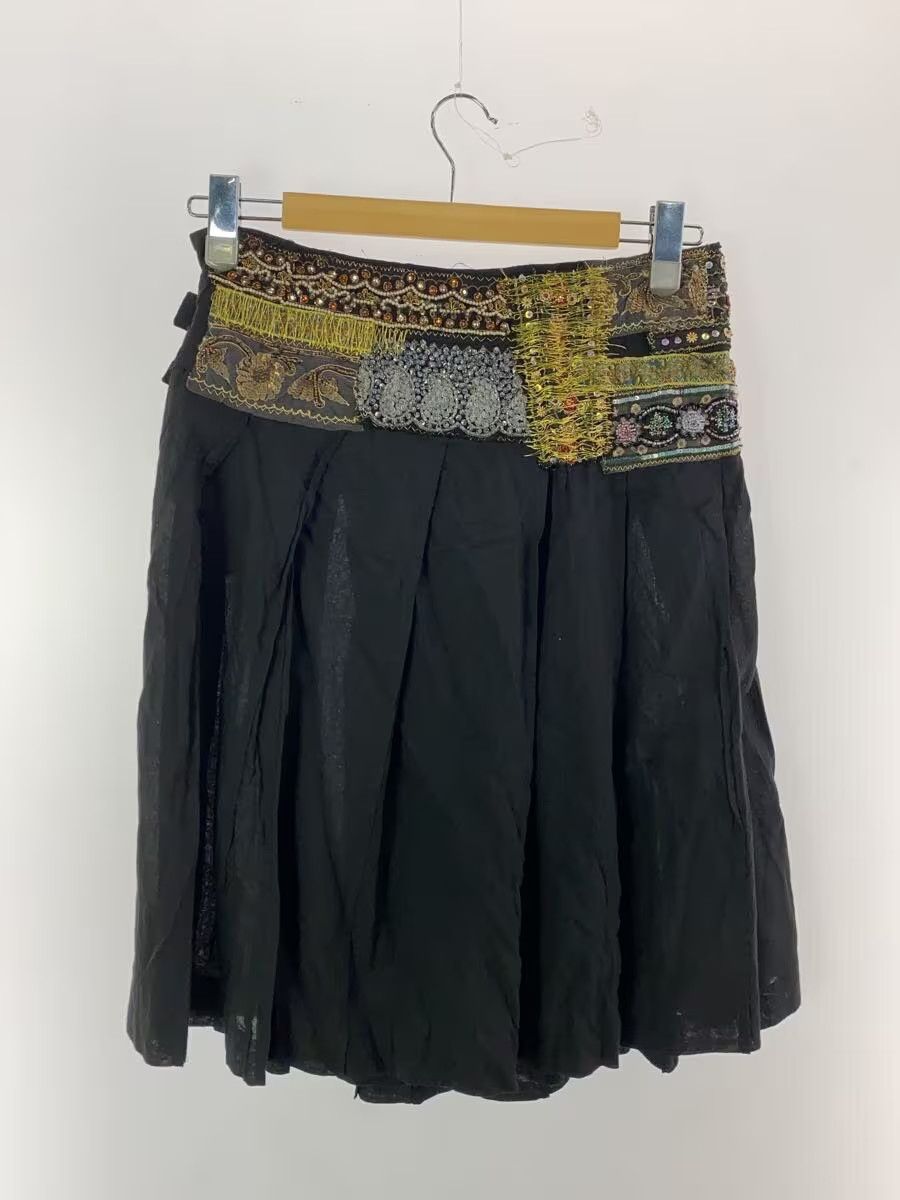 Comme des Garcons Bead Stitch Design Buckle Pleated Skirt Size 30" / US 8 / IT 44 - 2 Thumbnail
