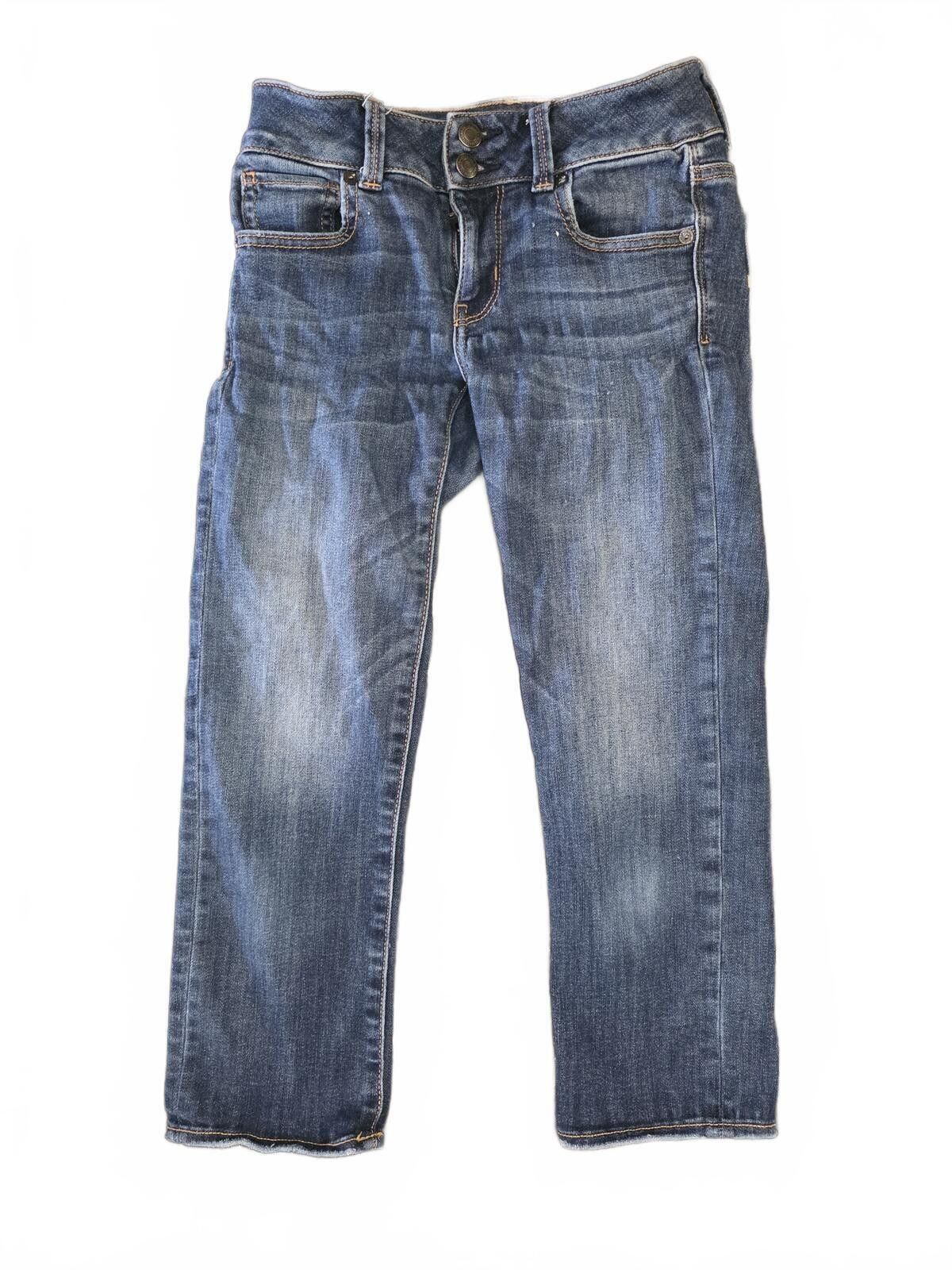 American Eagle Outfitters American Eagle Next Level Stretch Artist Crop Capri Jeans 00 Size 24" / US 00 / IT 34 - 2 Thumbnail