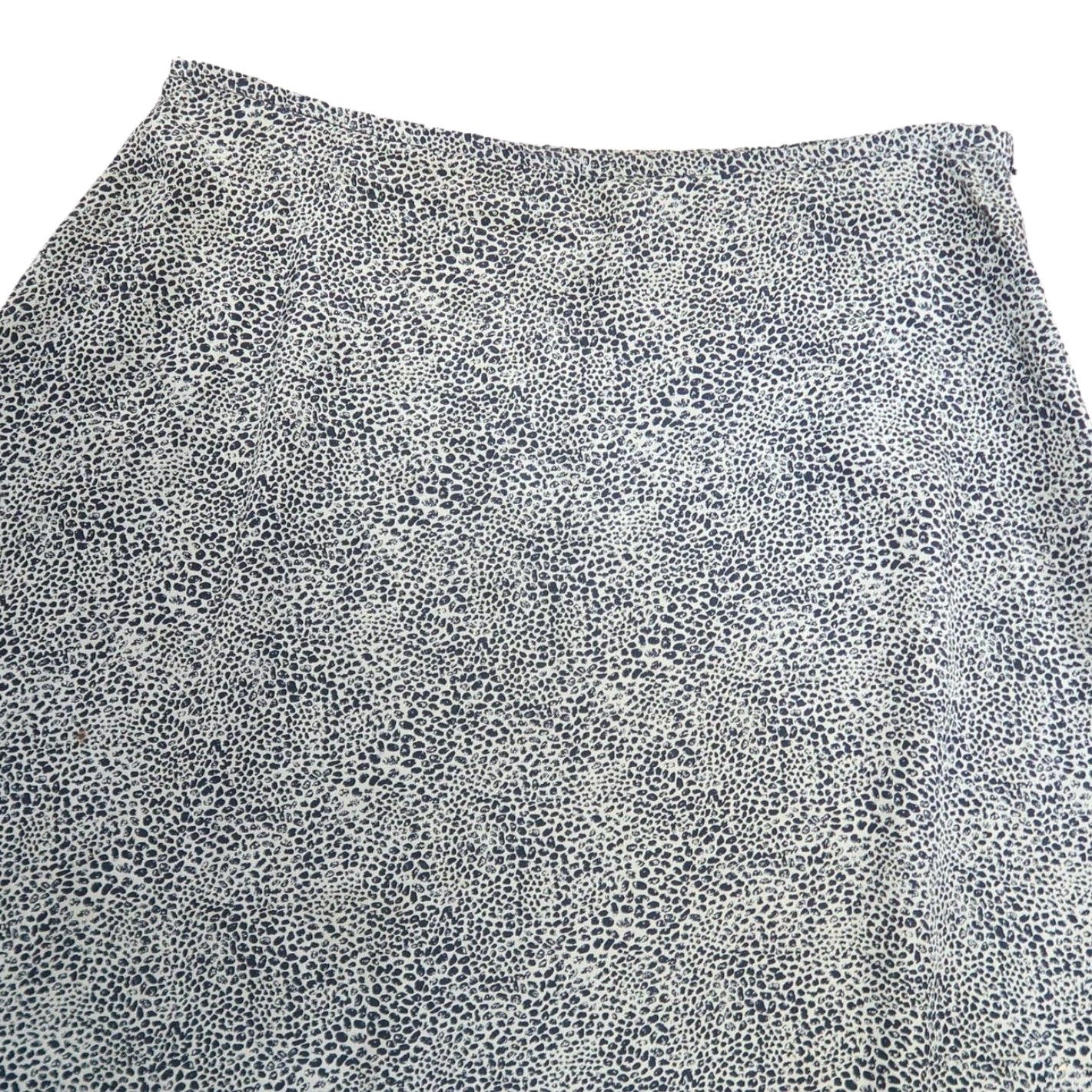 Halston VINTAGE Halston Silk A-Line Midi Skirt 12 Brown Taupe Black Animal Print Women's Size 34" / US 12 / IT 48 - 2 Thumbnail