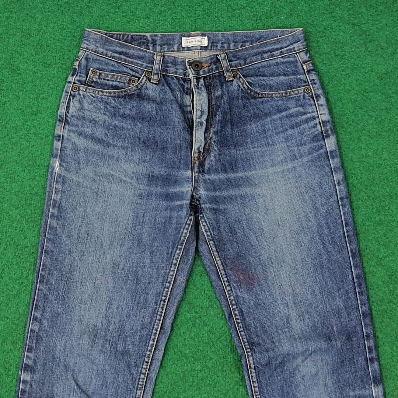 Hysteric Glamour Vintage Hysterics Raider Flare Custom Logo Denim C265N8 Size US 29 - 6 Thumbnail